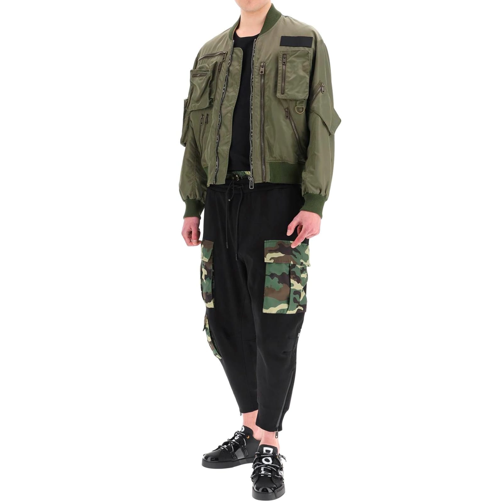 Shop Dolce & Gabbana Bomber Jacket In Green