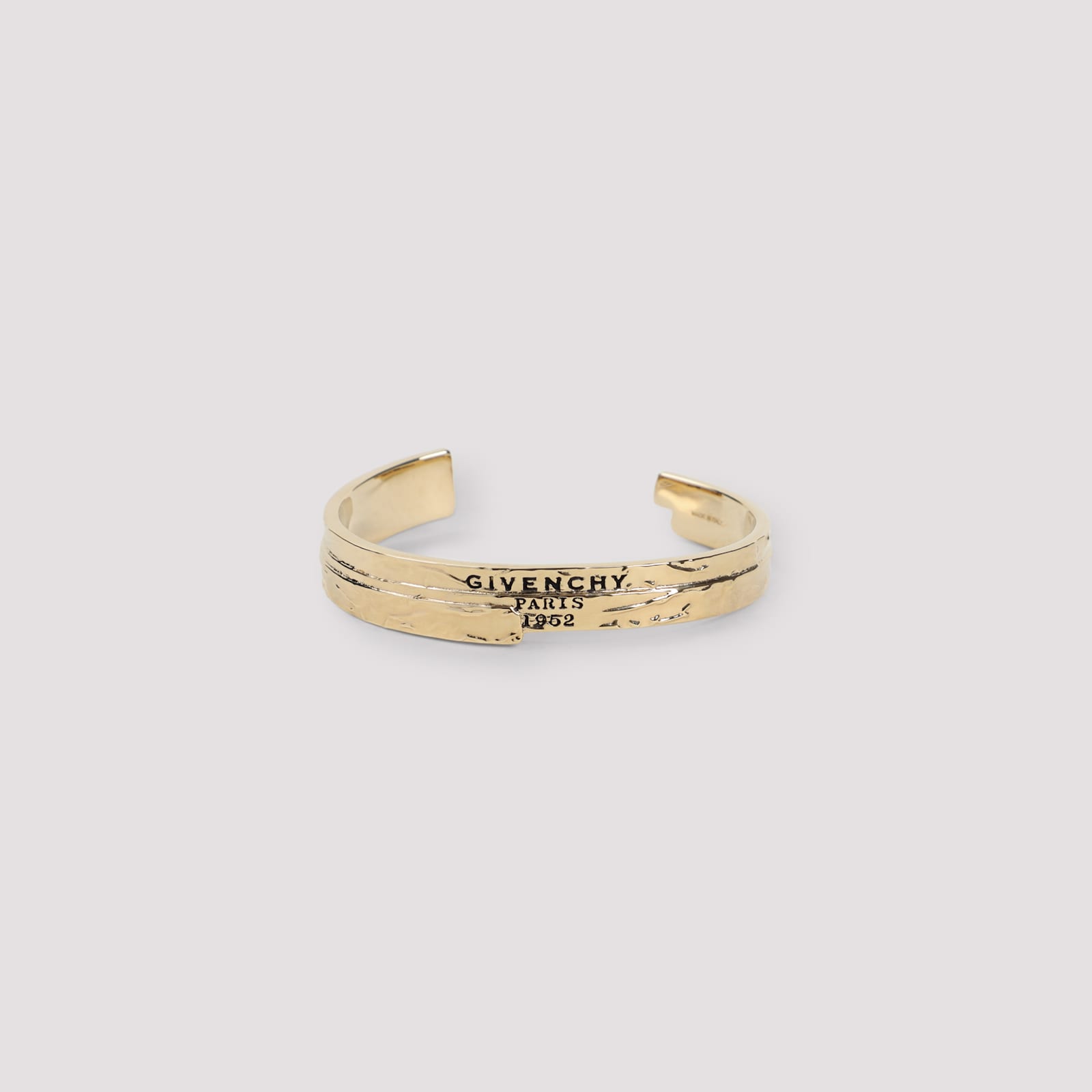 Givenchy Modern Open Cuff Bracelet Textured Finish In Gold