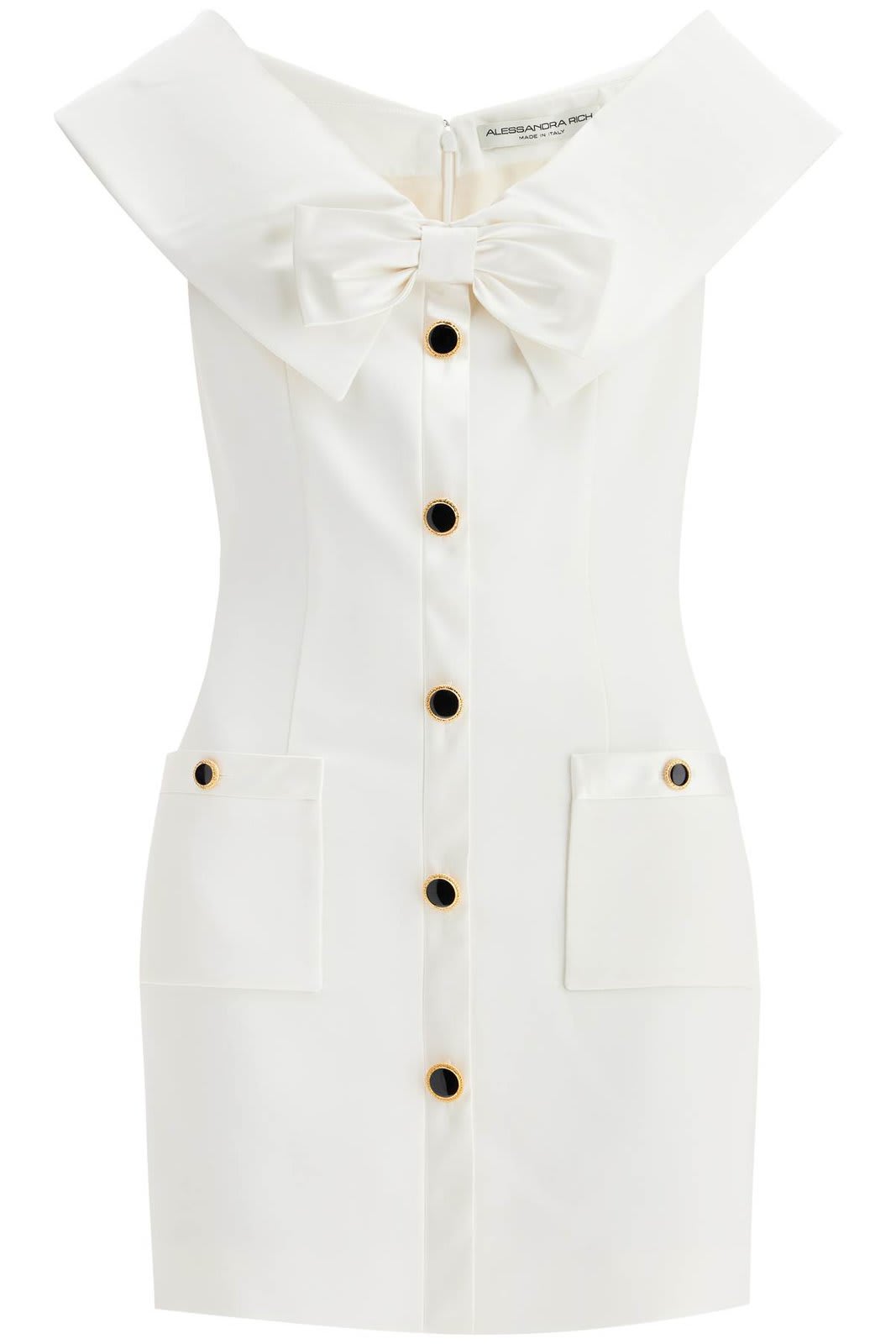 Bow Detailed Cady Mini Dress