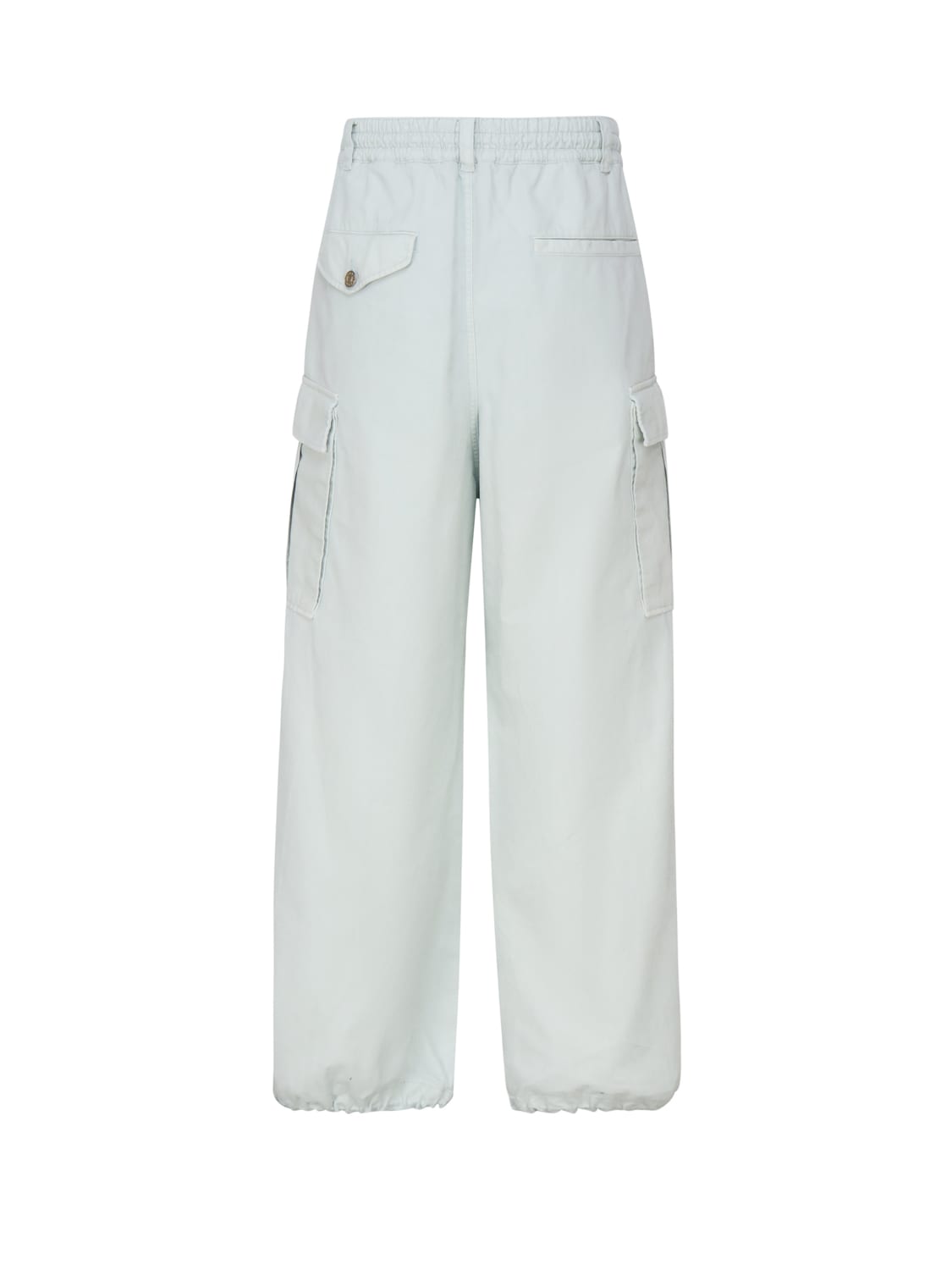 Shop Marni Cargo Trousers With Draping In Aquamarine