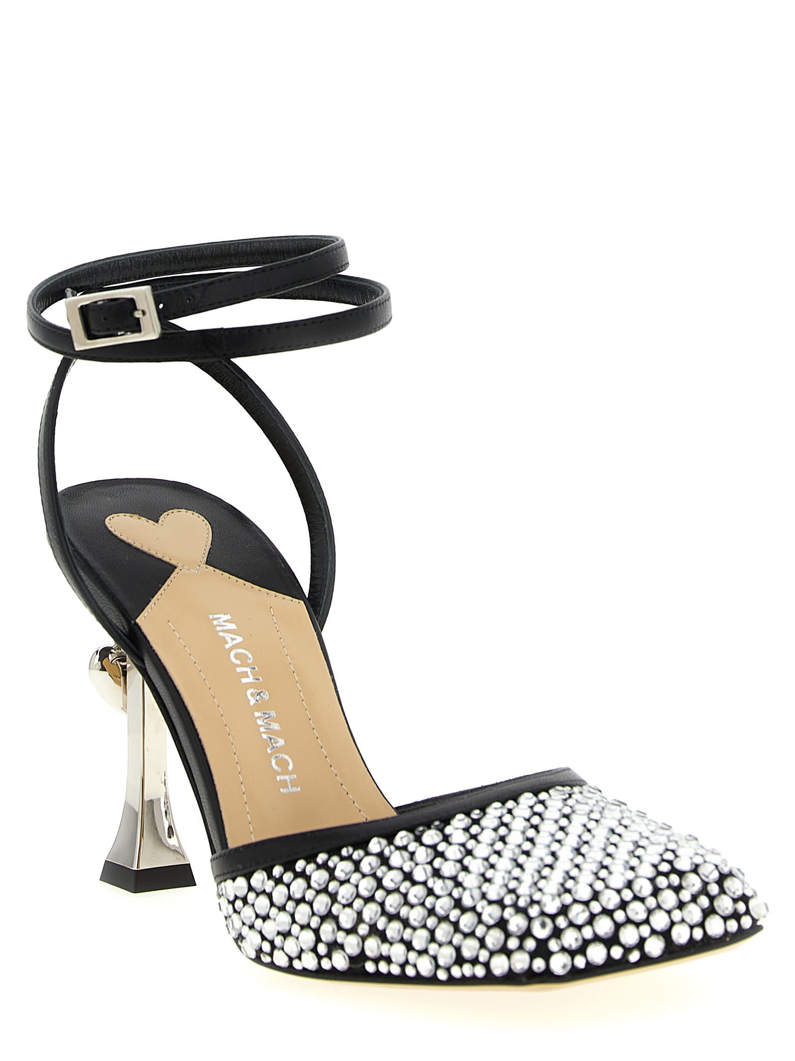 Mach & Mach Puffy Heart Ring Pumps In Black