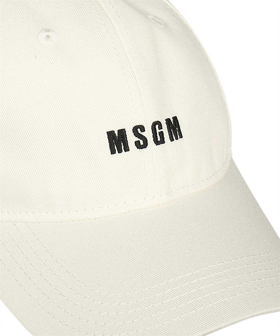 Msgm Logo-embroidered Cotton Cap In Neutral