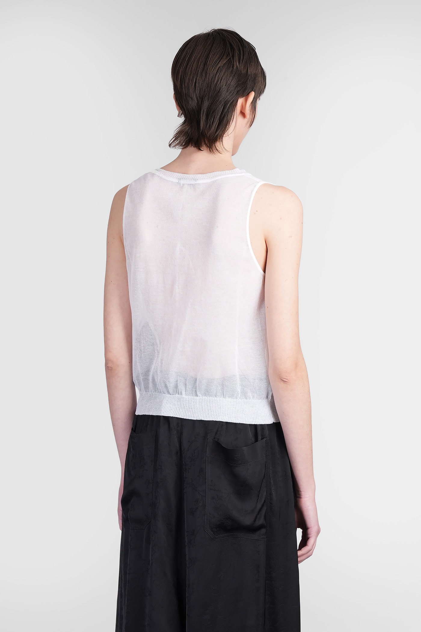 Ann Demeulemeester Lotta Topwear In White Cotton In White
