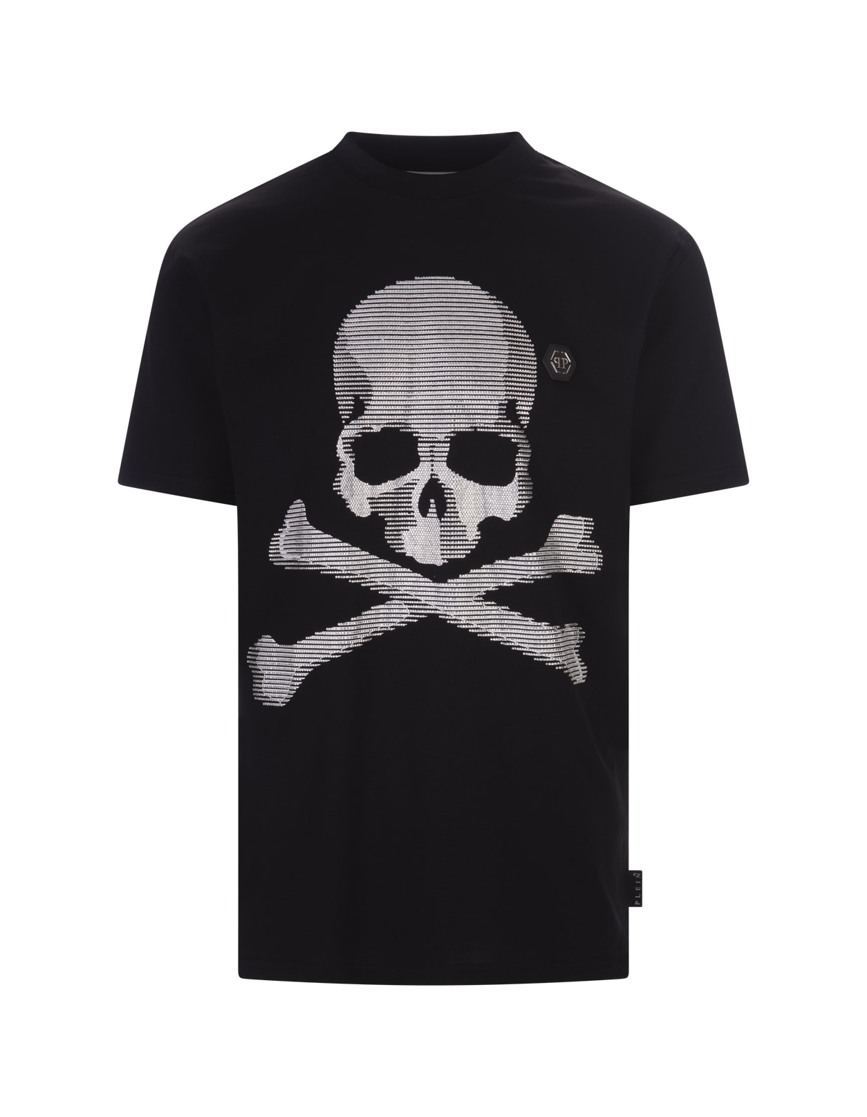 Shop Philipp Plein Logo Skull T-shirt In Black