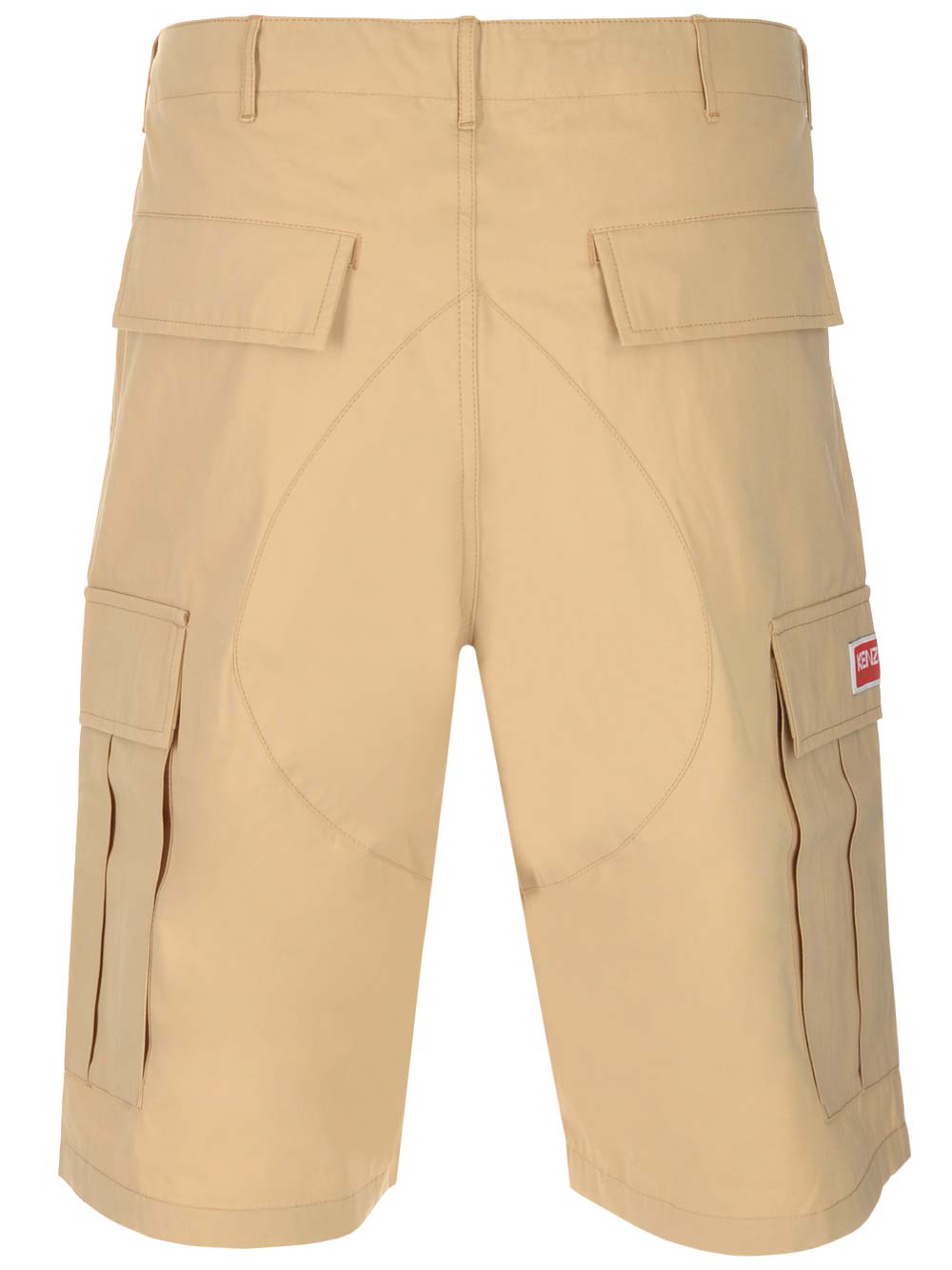 Shop Kenzo Beige Cargo Shorts In White