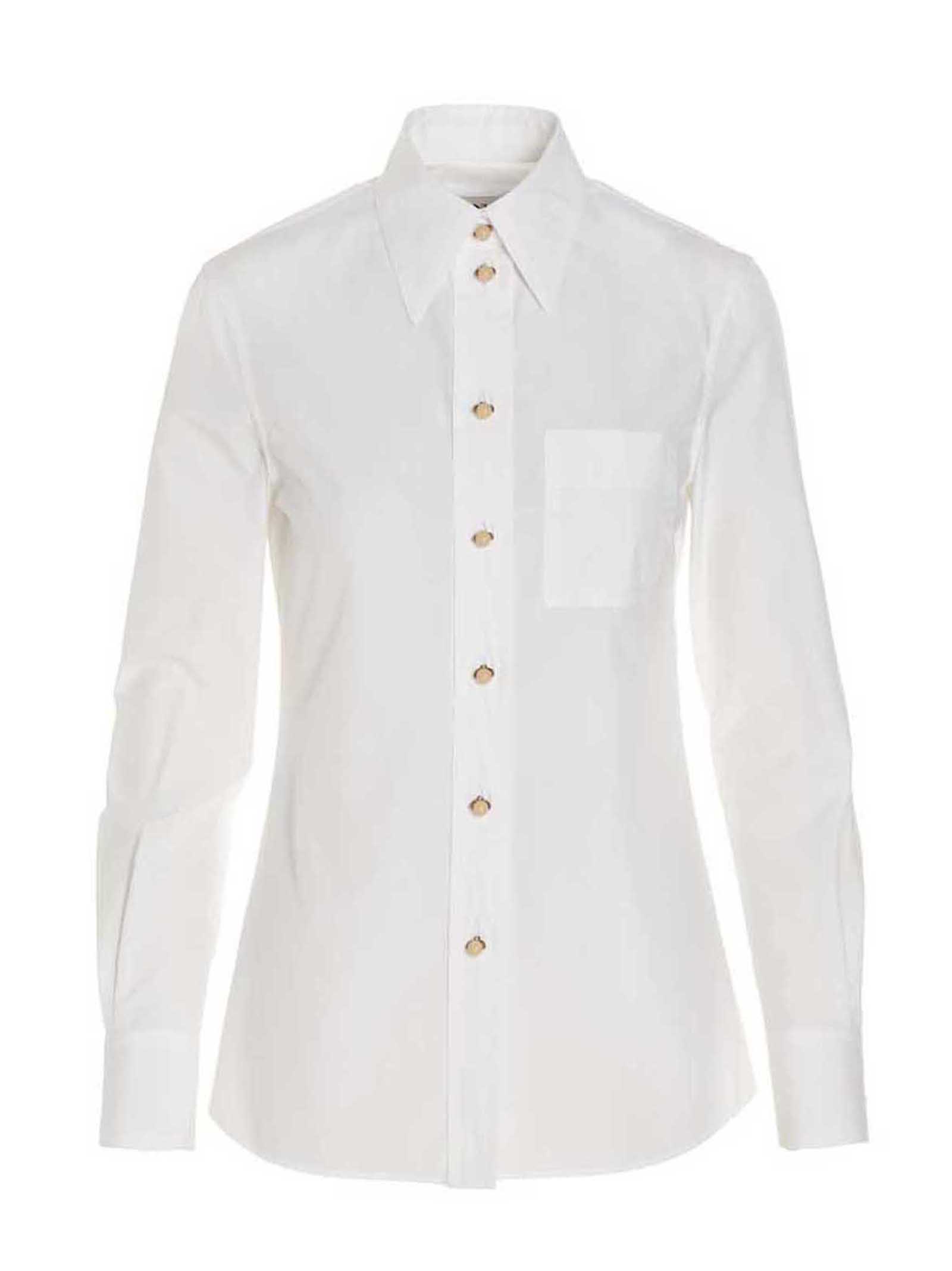 Shop Lanvin Ls Shirt In Optic White