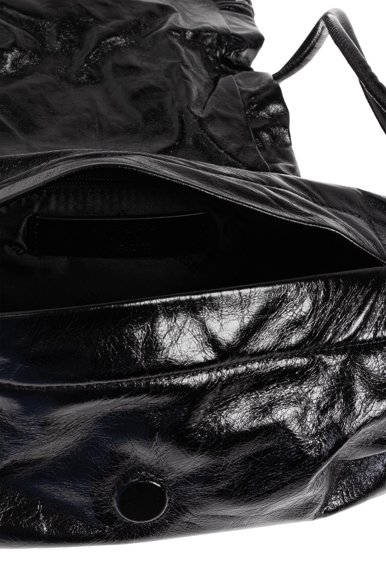 Diesel Cinch-d With Adjustable Strap And Drawstring Sides In Black