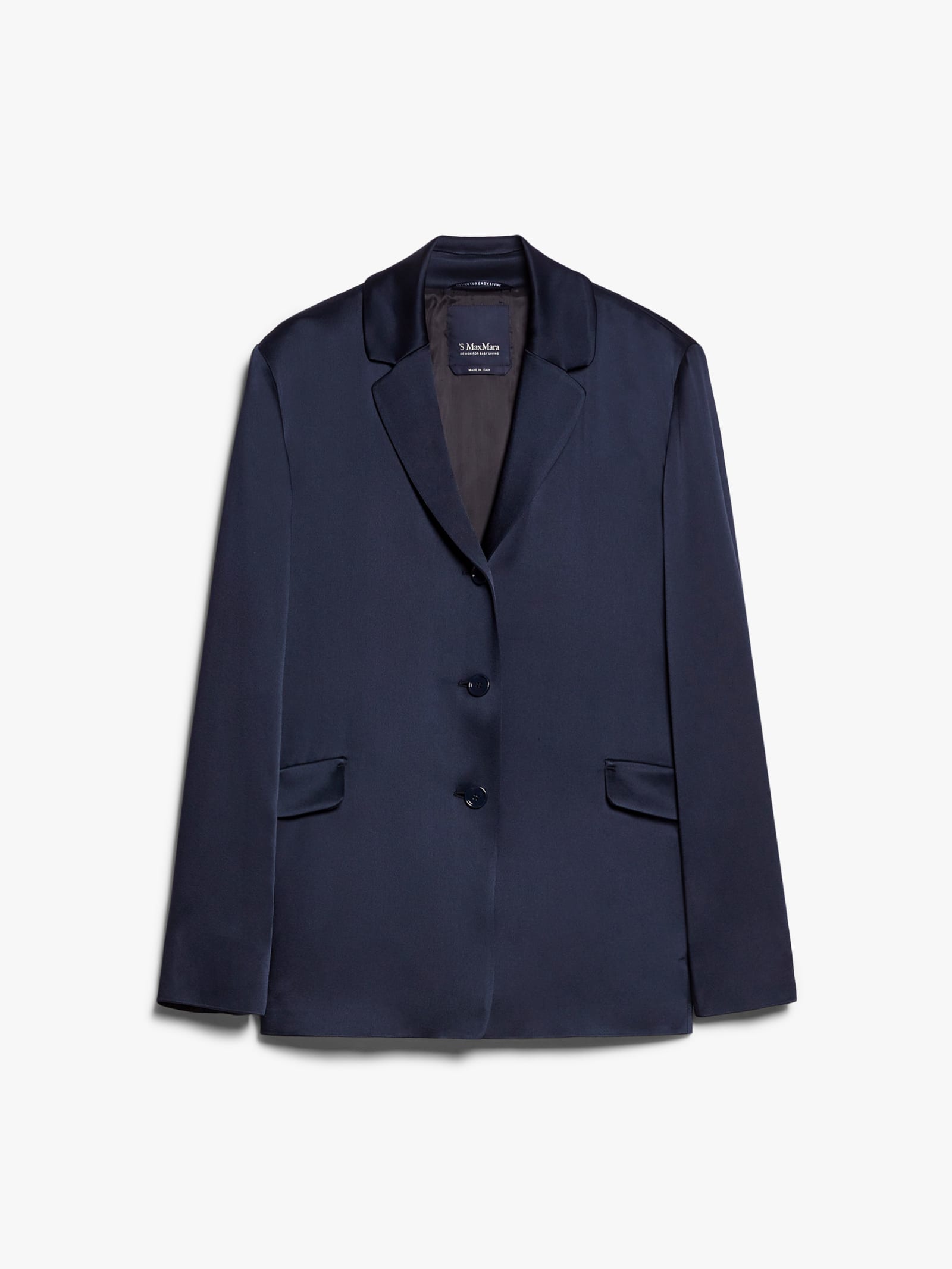 Shop 's Max Mara Guido Satin Jacket In Blue