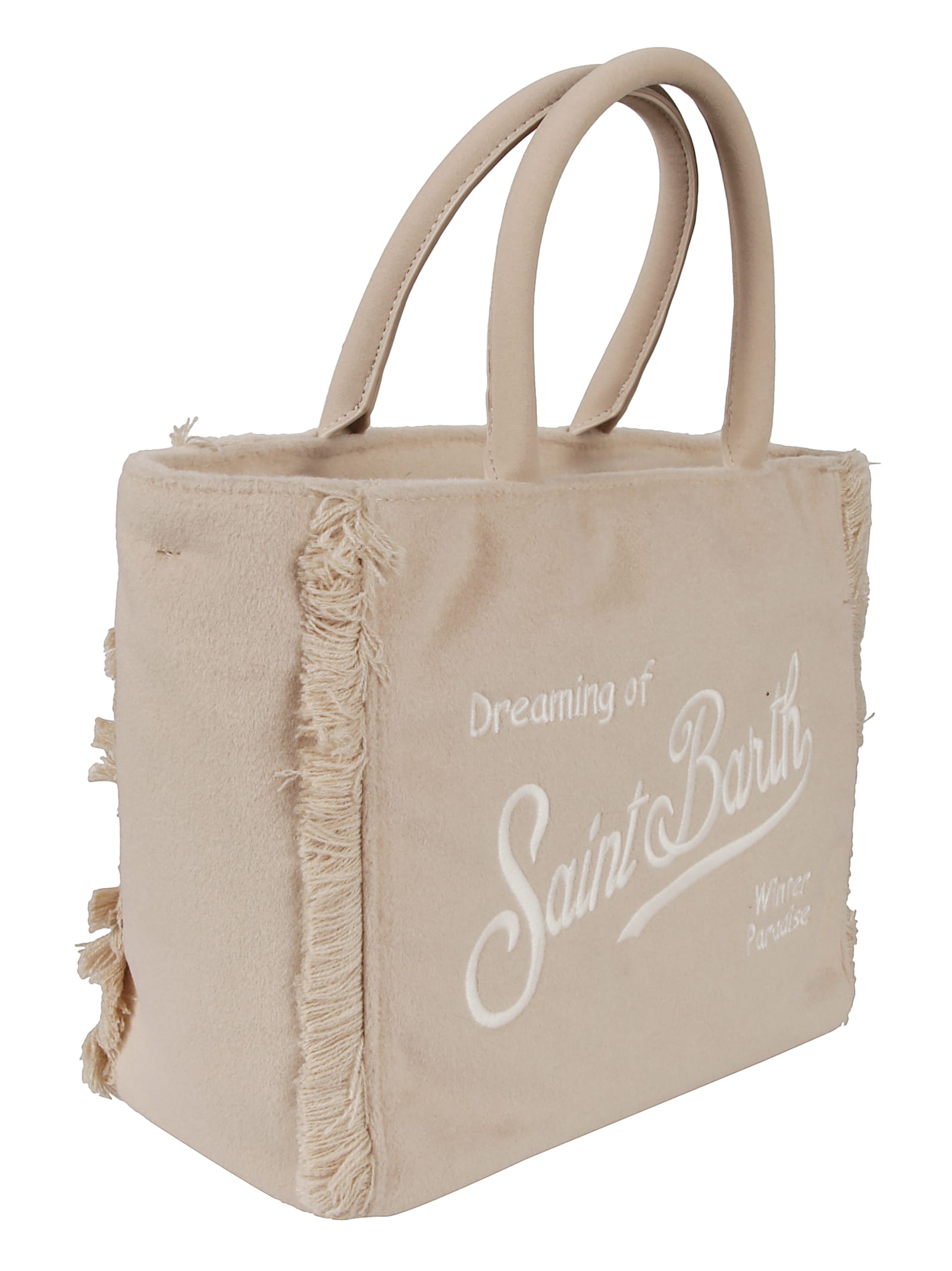 Mc2 Saint Barth Fringed Colette Bag In Neutral