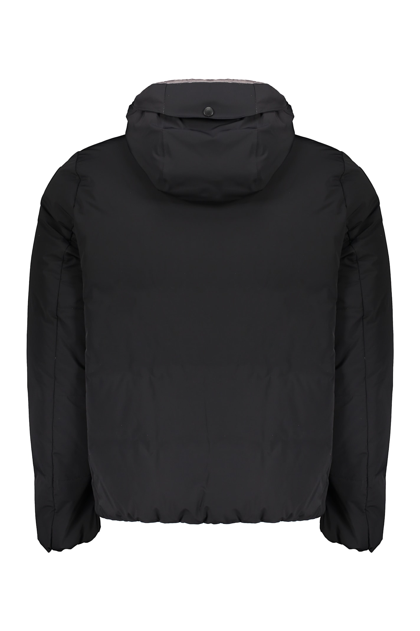 Parajumpers Elegant Black Down Jacket With Hood And Zip. In Black