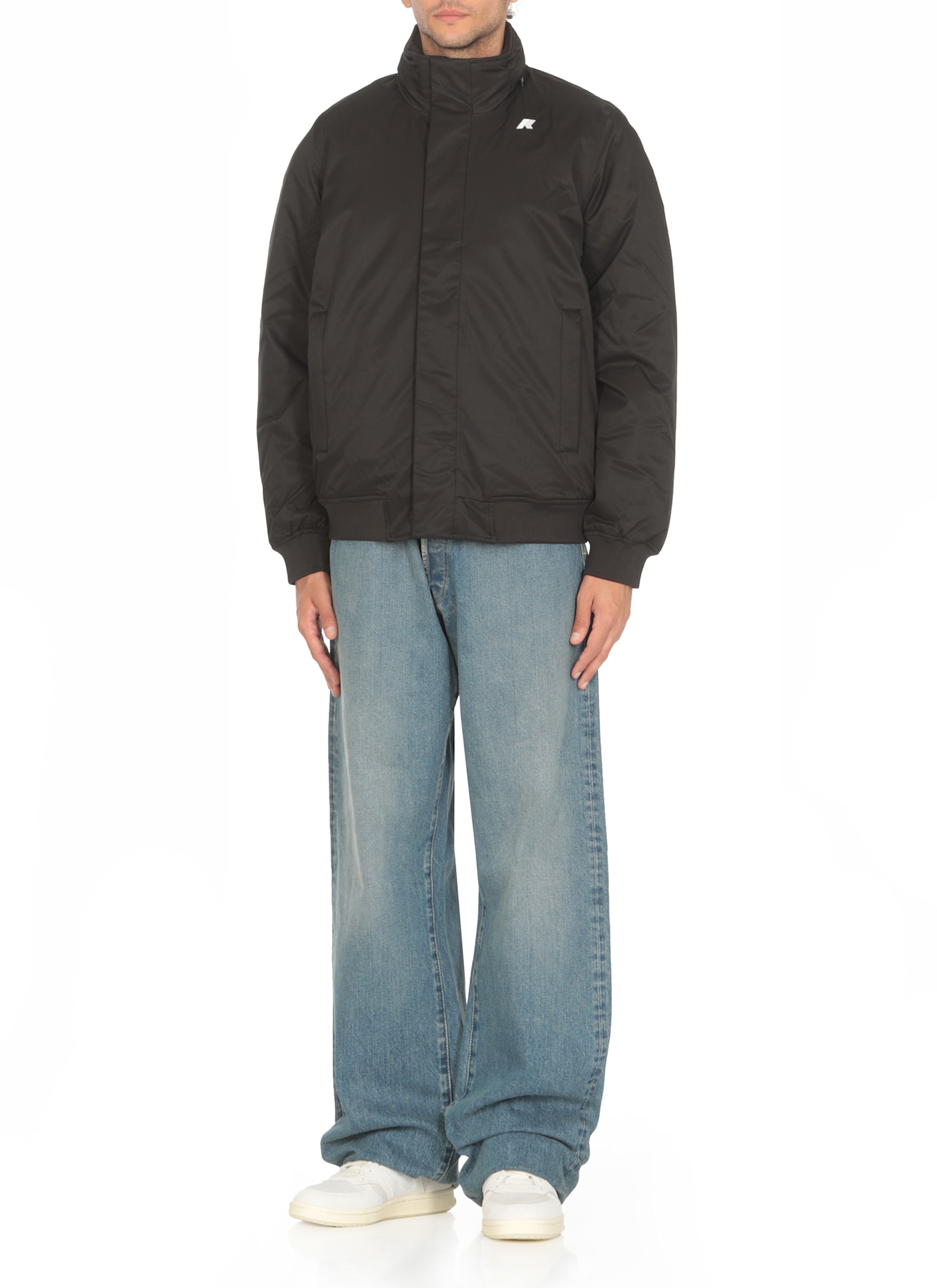 Shop K-way Amaury Twill Marmotta Jacket In Black