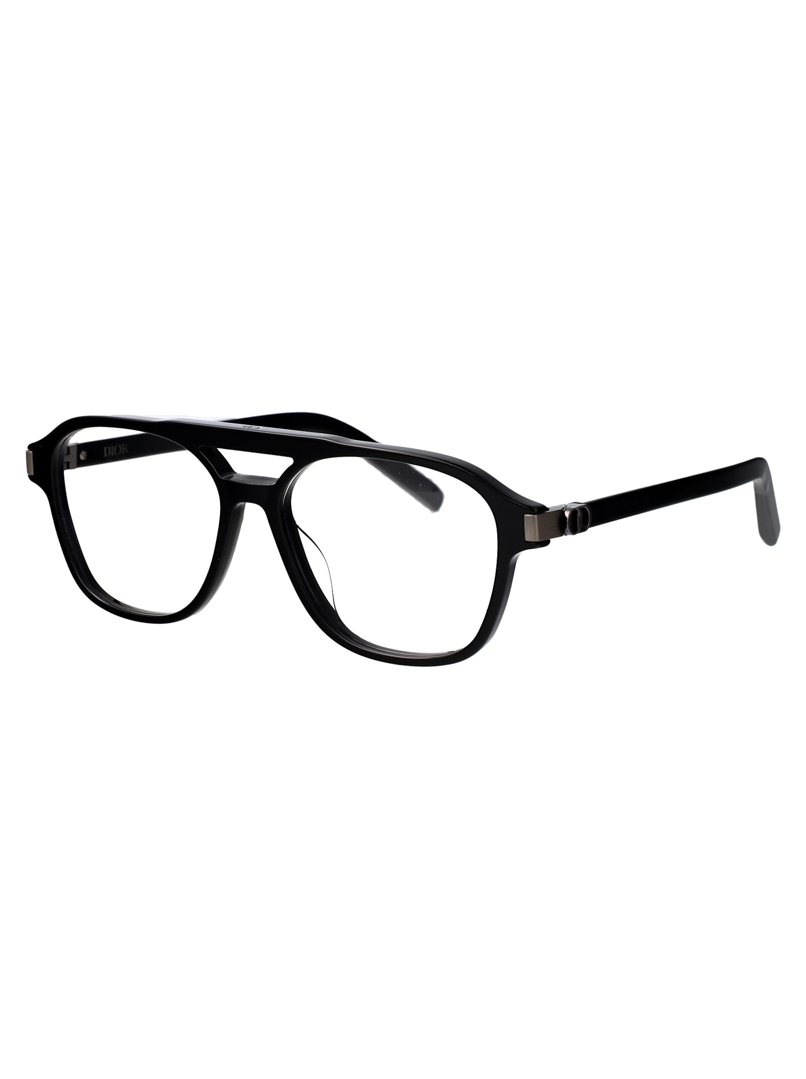 Shop Dior Cd Icono N1i Glasses In 1000 Shiny Black