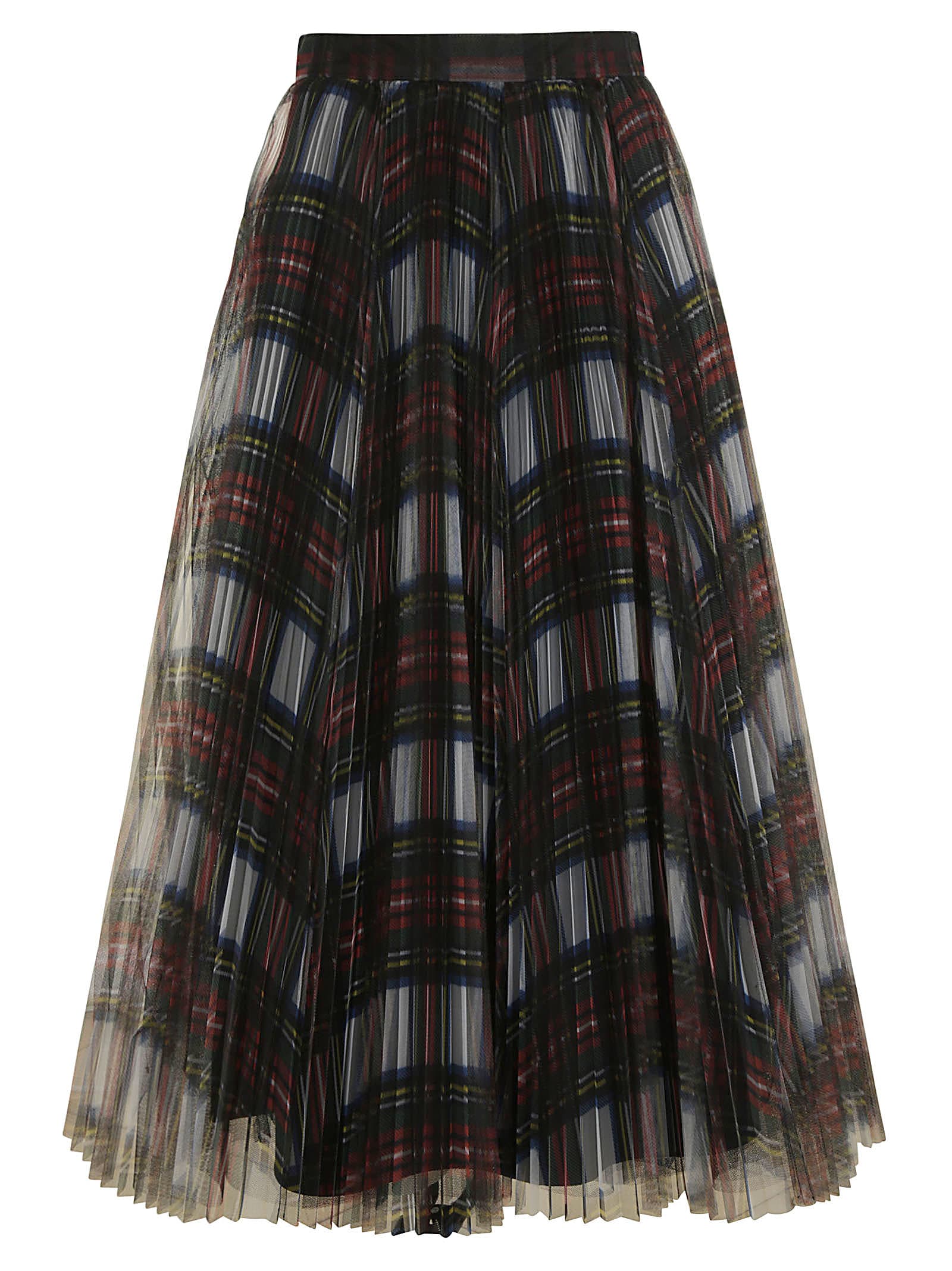 Philosophy di Lorenzo Serafini Stripe Pattern Lace Detail Flared Skirt