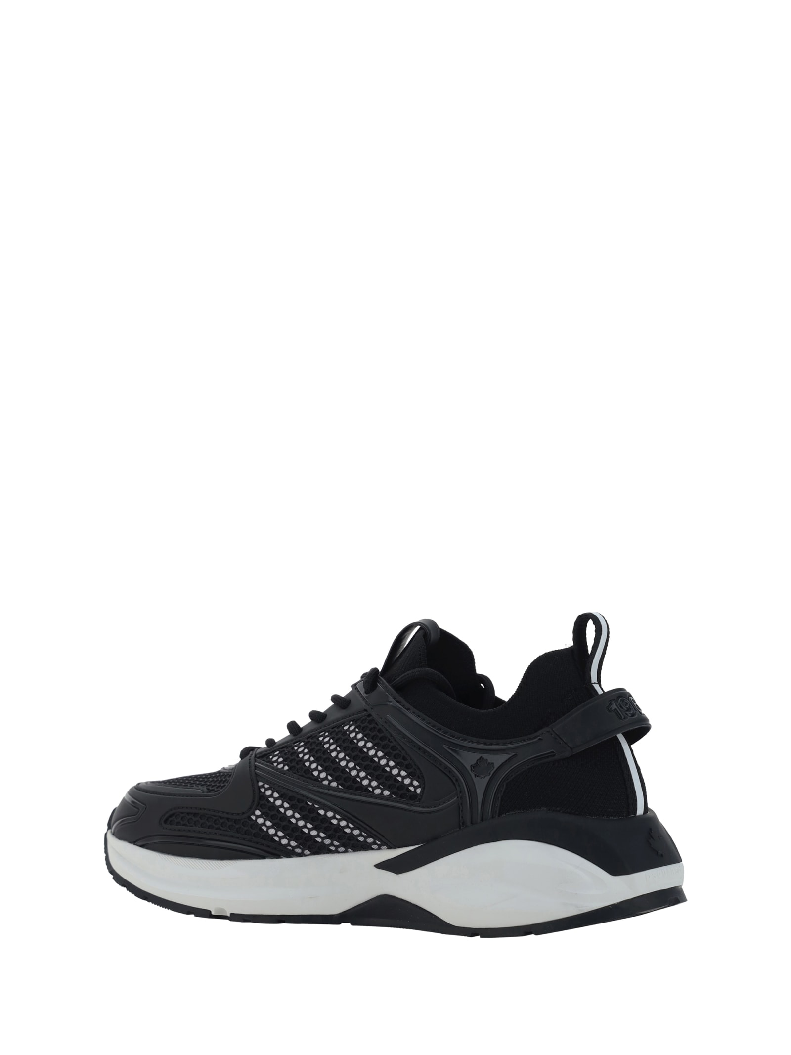 Shop Dsquared2 X Dash Sneakers In Nero+bianco