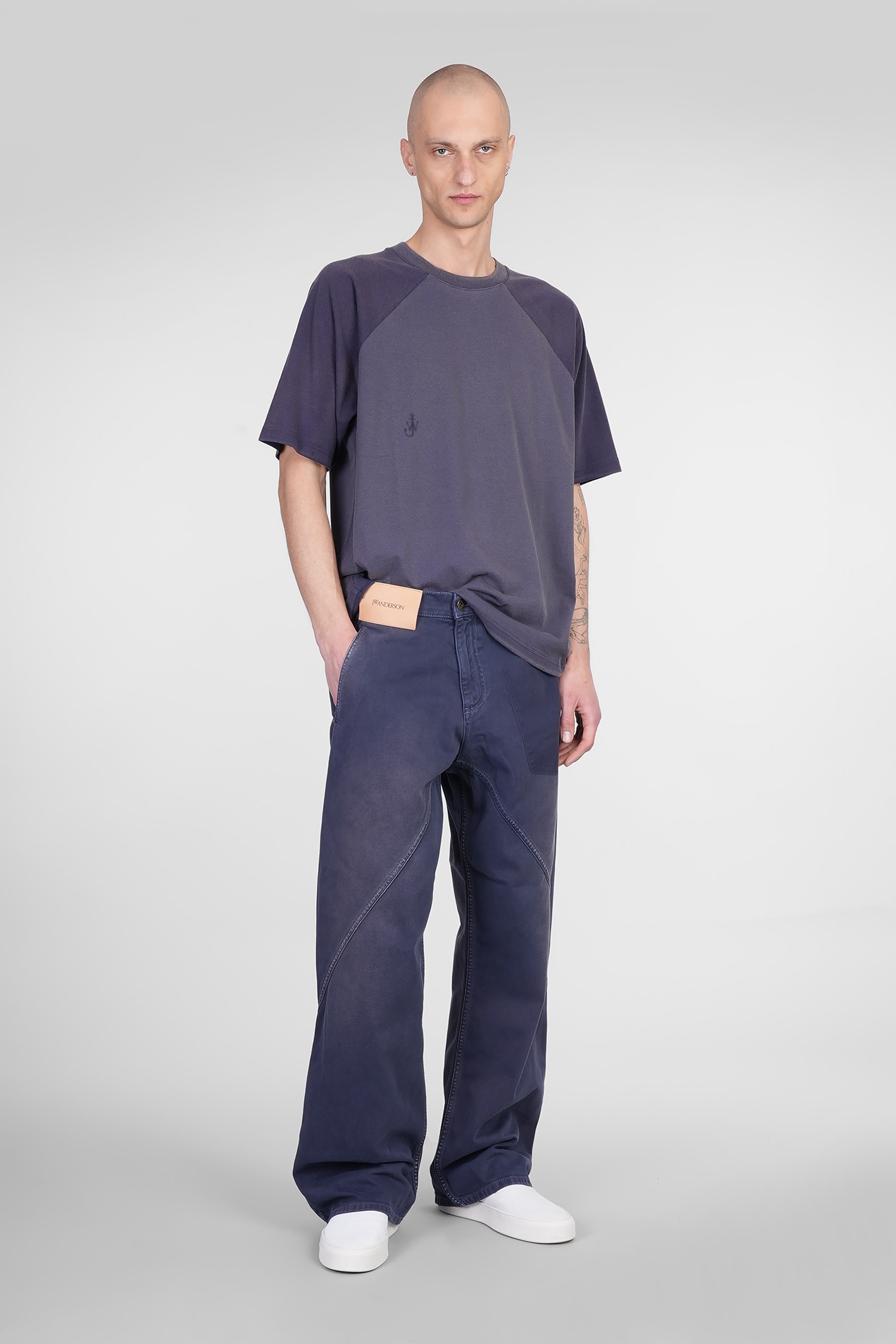 Jw Anderson Cotton T-shirt With Washed Effect