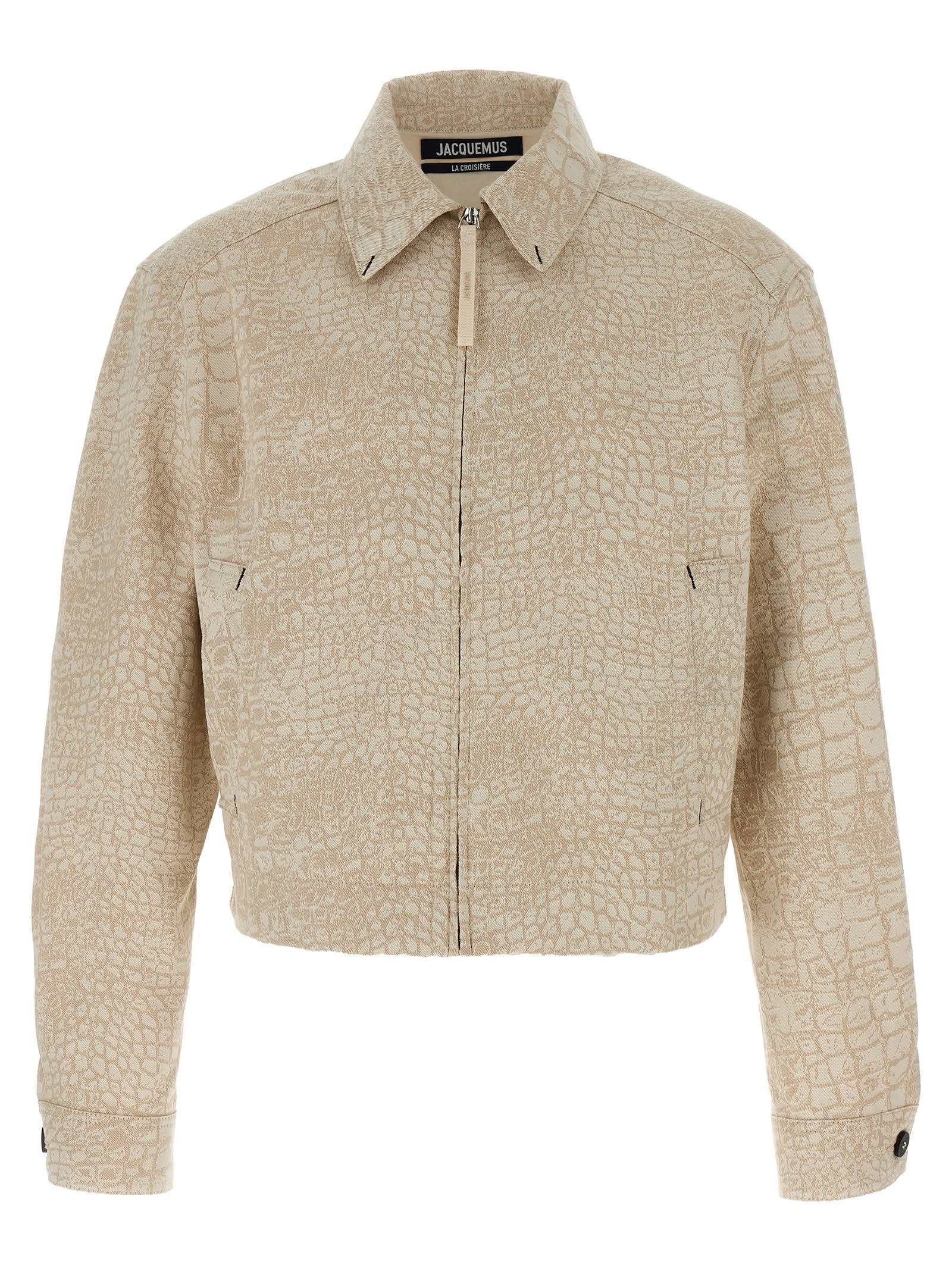 Jacquemus Beige La Veste De-nimes Canevas Jacket In Beige