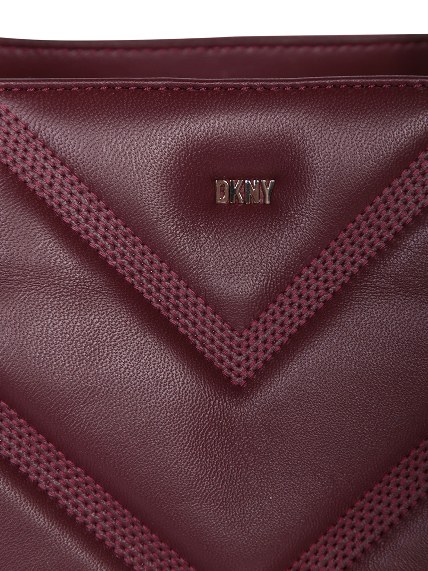 DKNY Burgundy Leather Zip Crossbody Bag Dkny