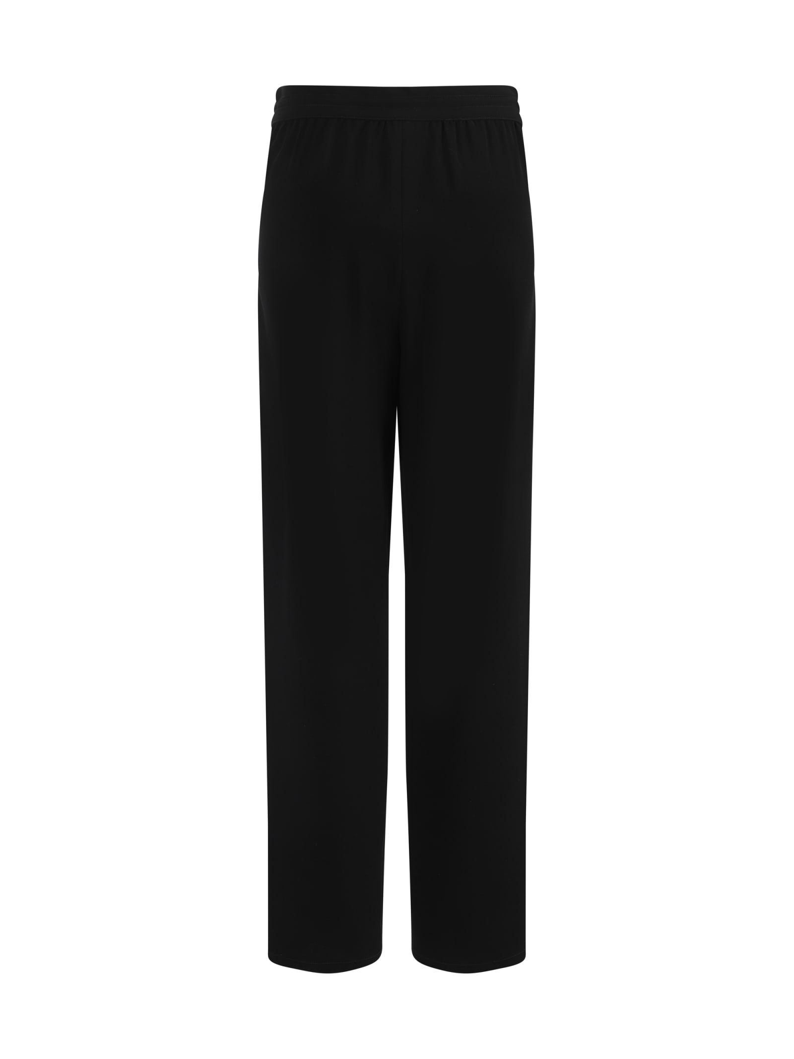 The Row Drawstring Waistband Wool Pants In Black