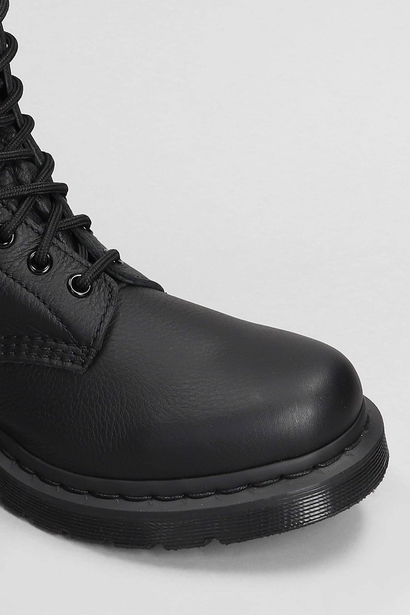 Shop Dr. Martens' 1460 Pascal Mono Combat Boots In Black Leather