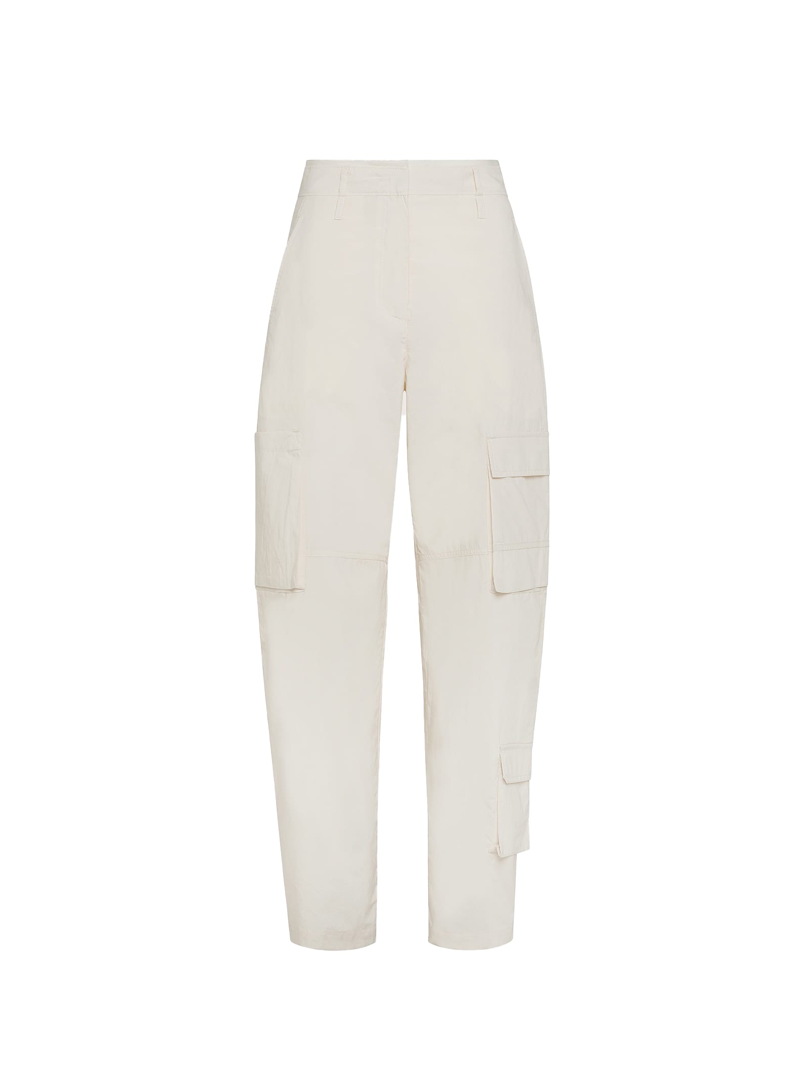 Shop Seventy Cream High-waisted Trousers In Panna