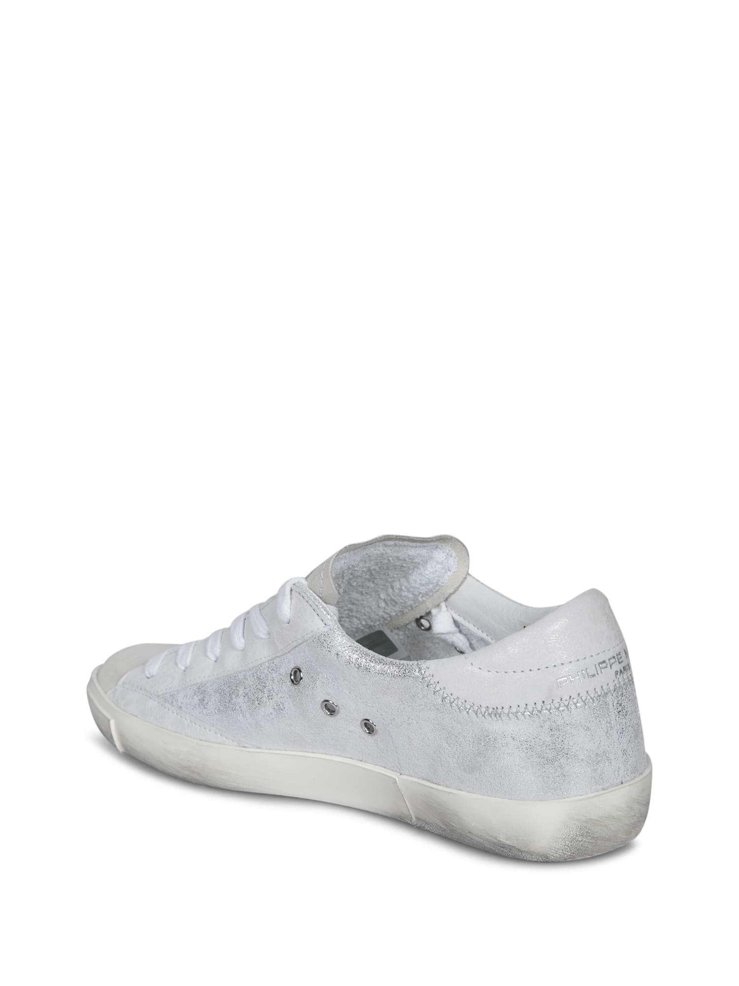 Philippe Model Prsx Low Sneakers In Silver