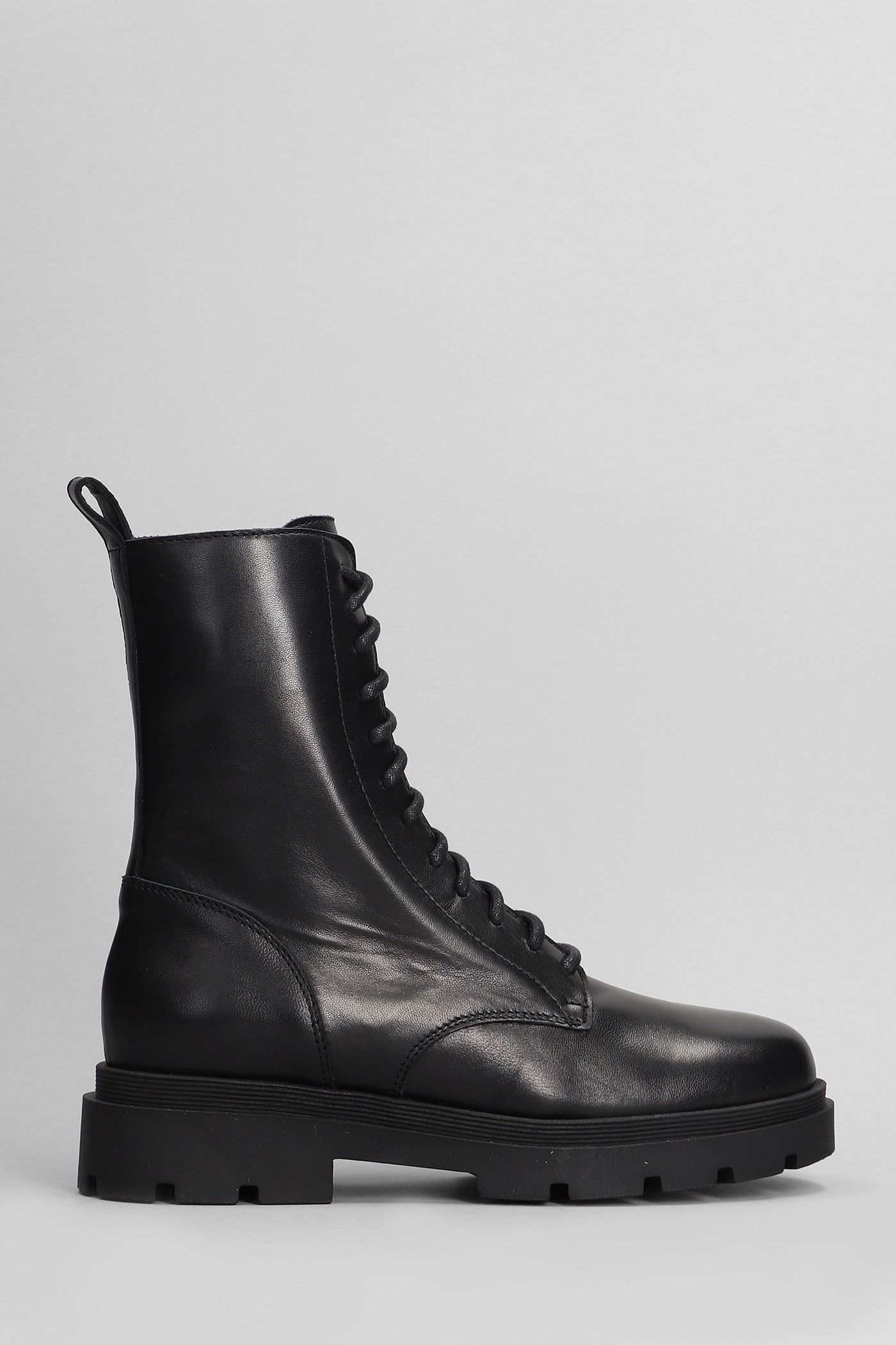 Shop Fabio Rusconi Combat Boots In Black Leather