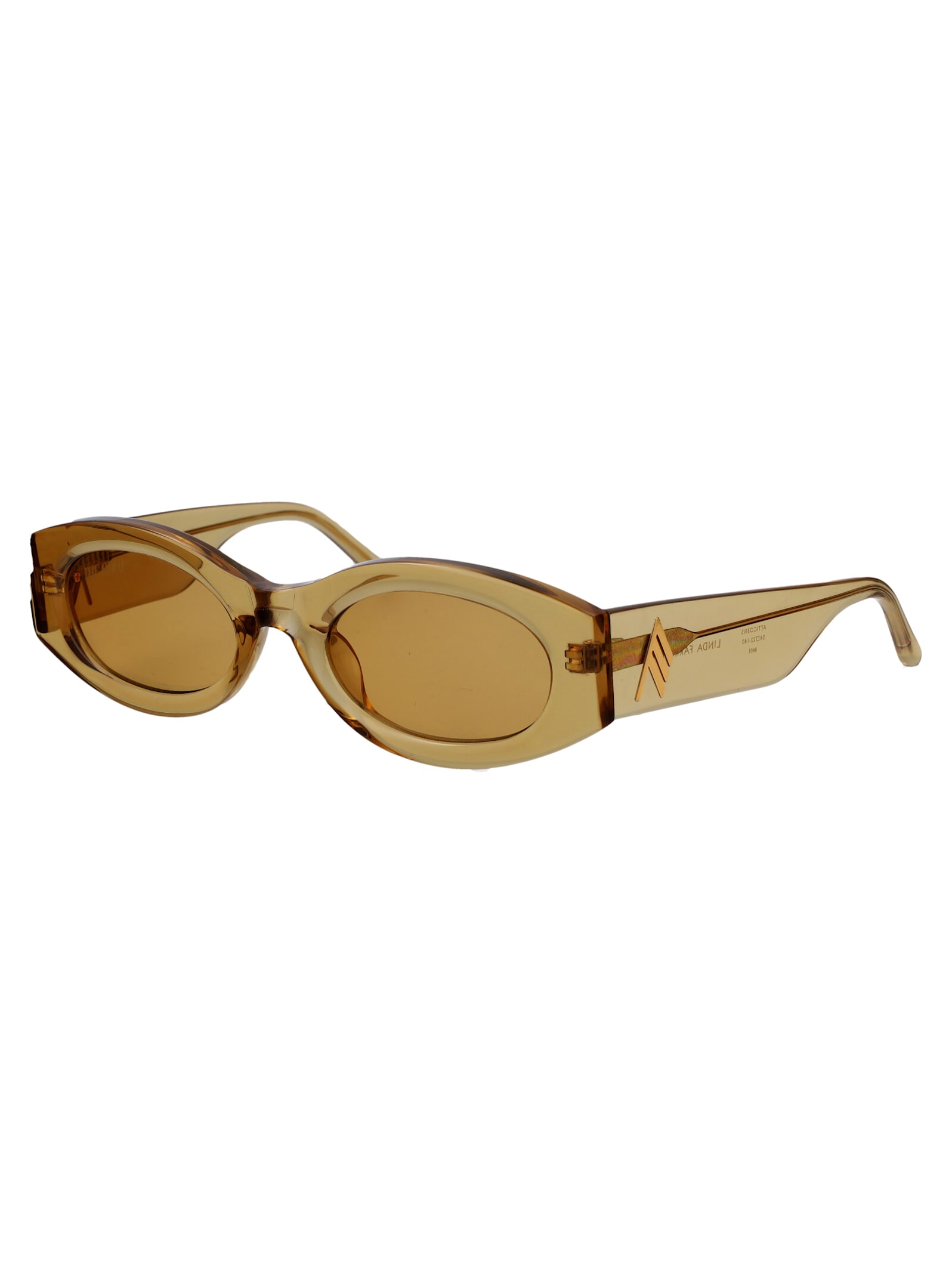 Shop Attico Berta Sunglasses In Sand/gold/sand