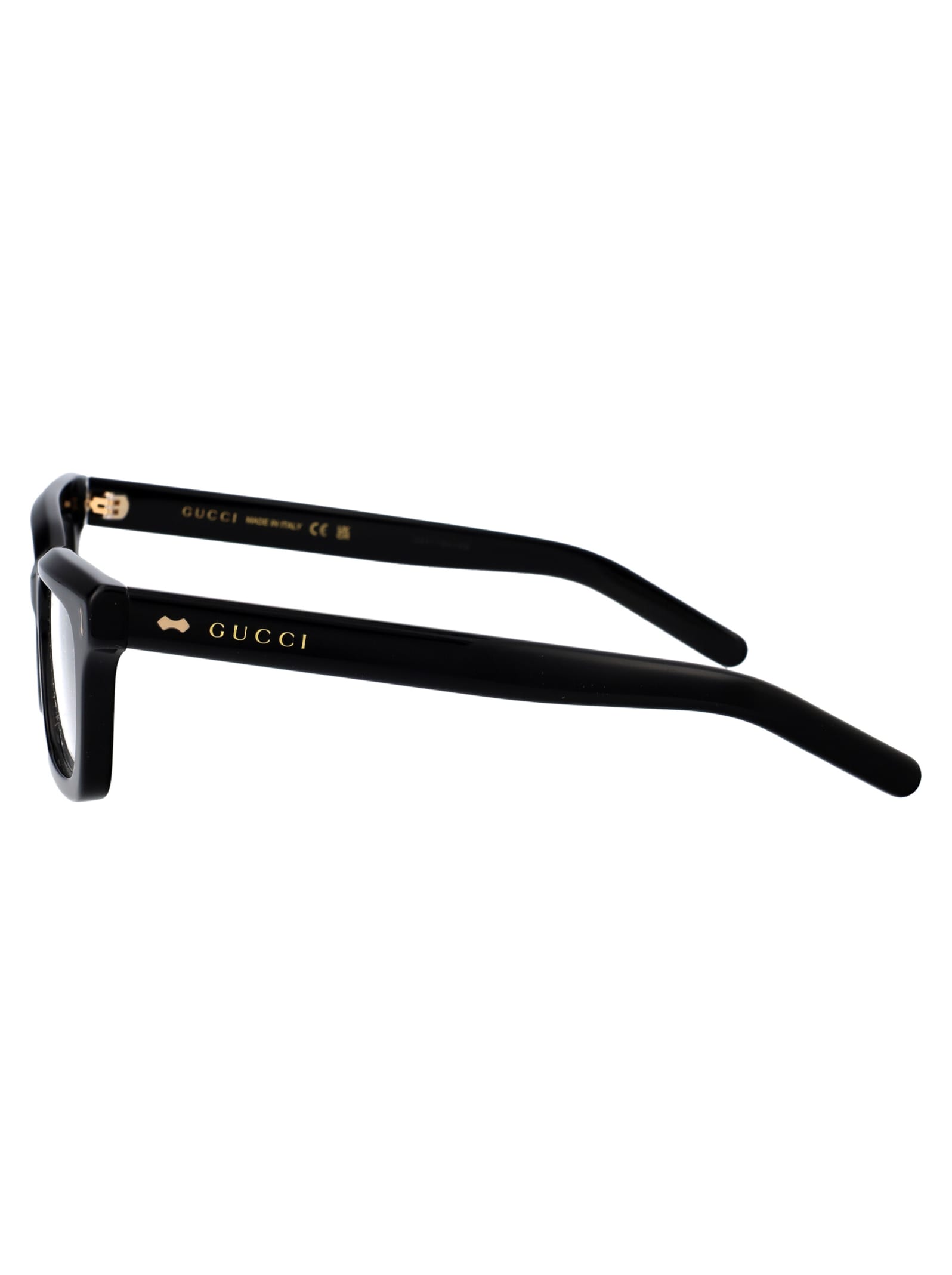 Shop Gucci Gg1522o Glasses In 005 Black Black Transparent