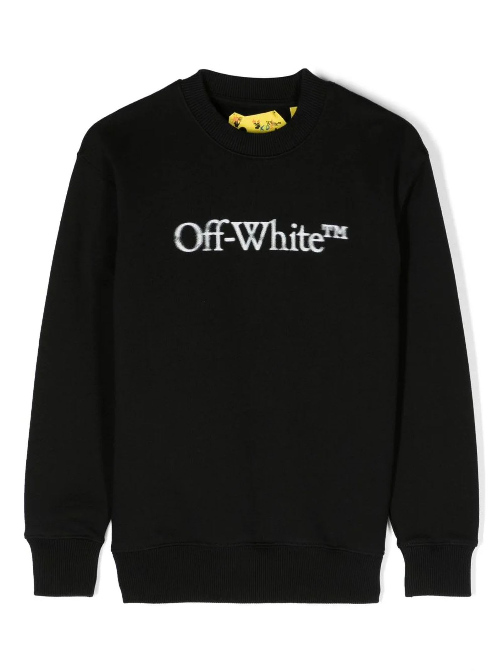 OFF-WHITE BLACK COTTON SWEATSHIRT