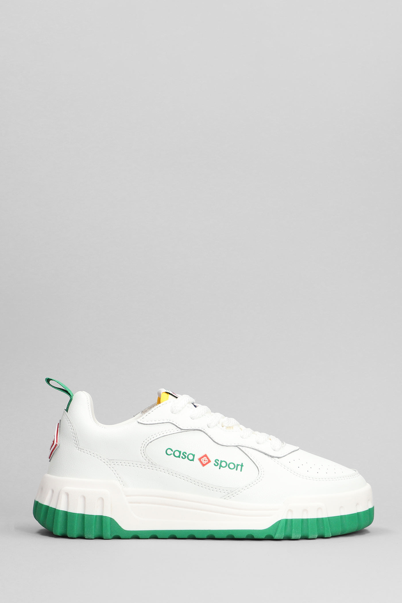 Tennis Court Sneakers In White Leather