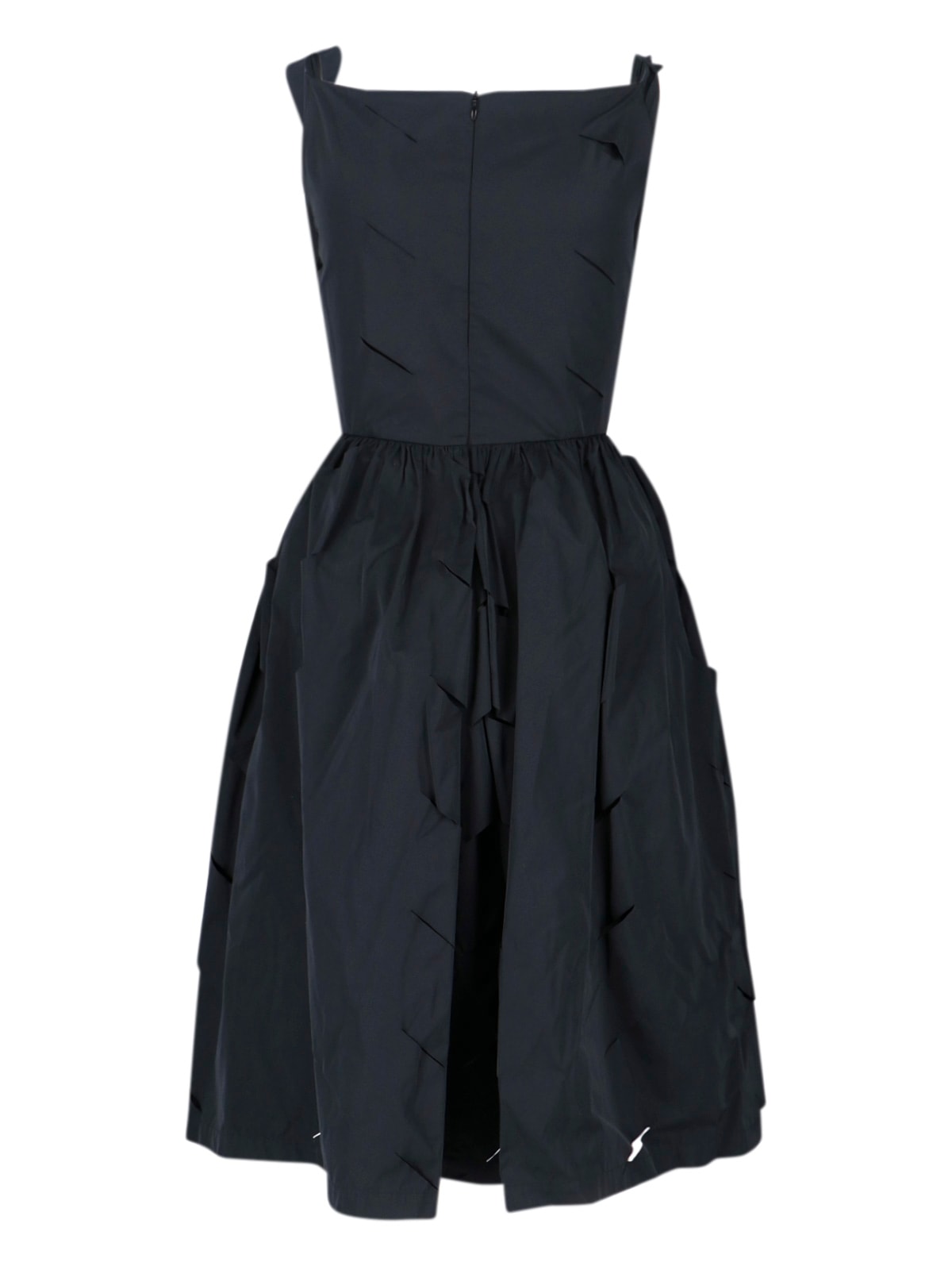 Vivienne Westwood Sleeveless Ruched Dress Cut-out Accents In Black