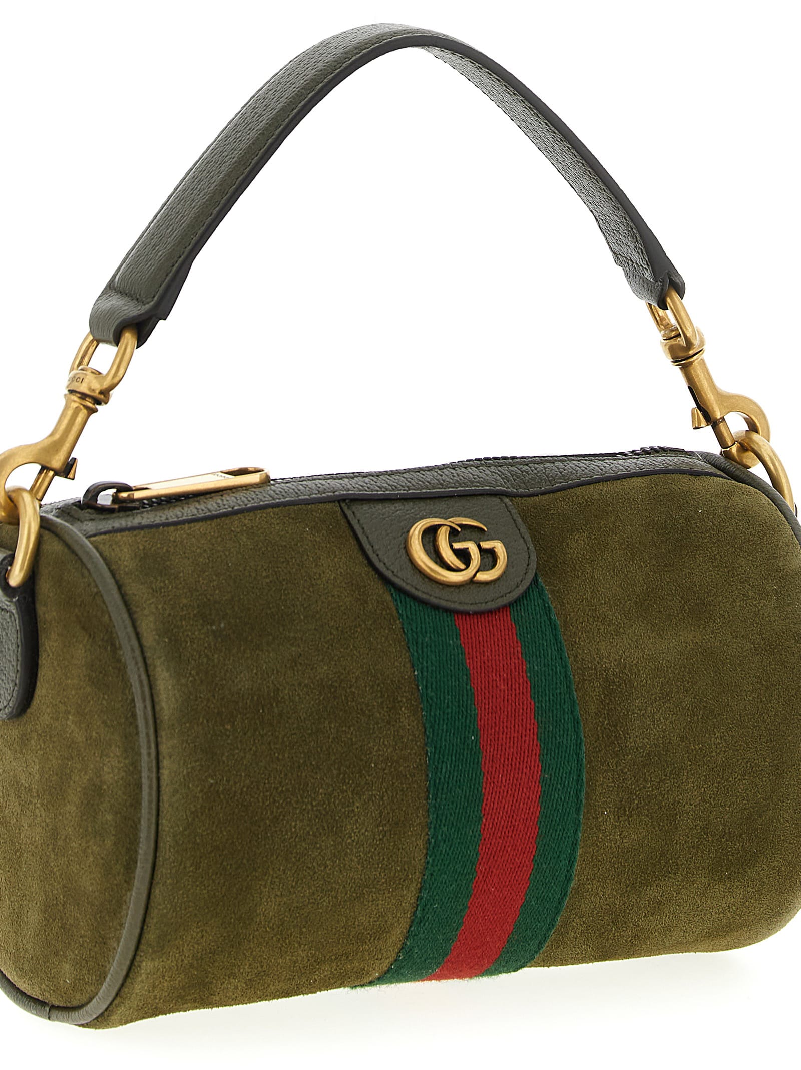 Gucci Mini Handbag Featuring Top Handle In Green