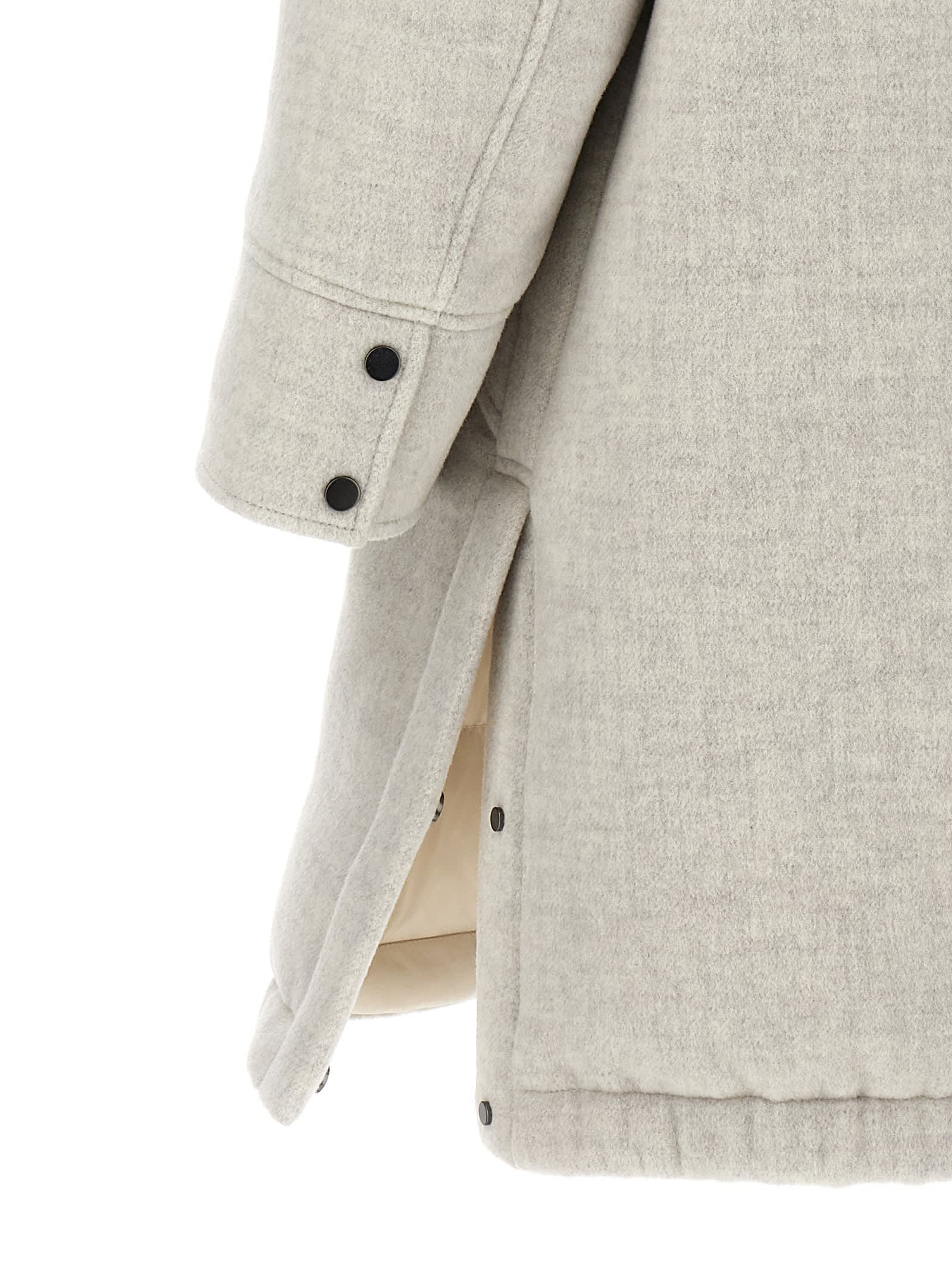 Shop Brunello Cucinelli Padded Jacket In Gray