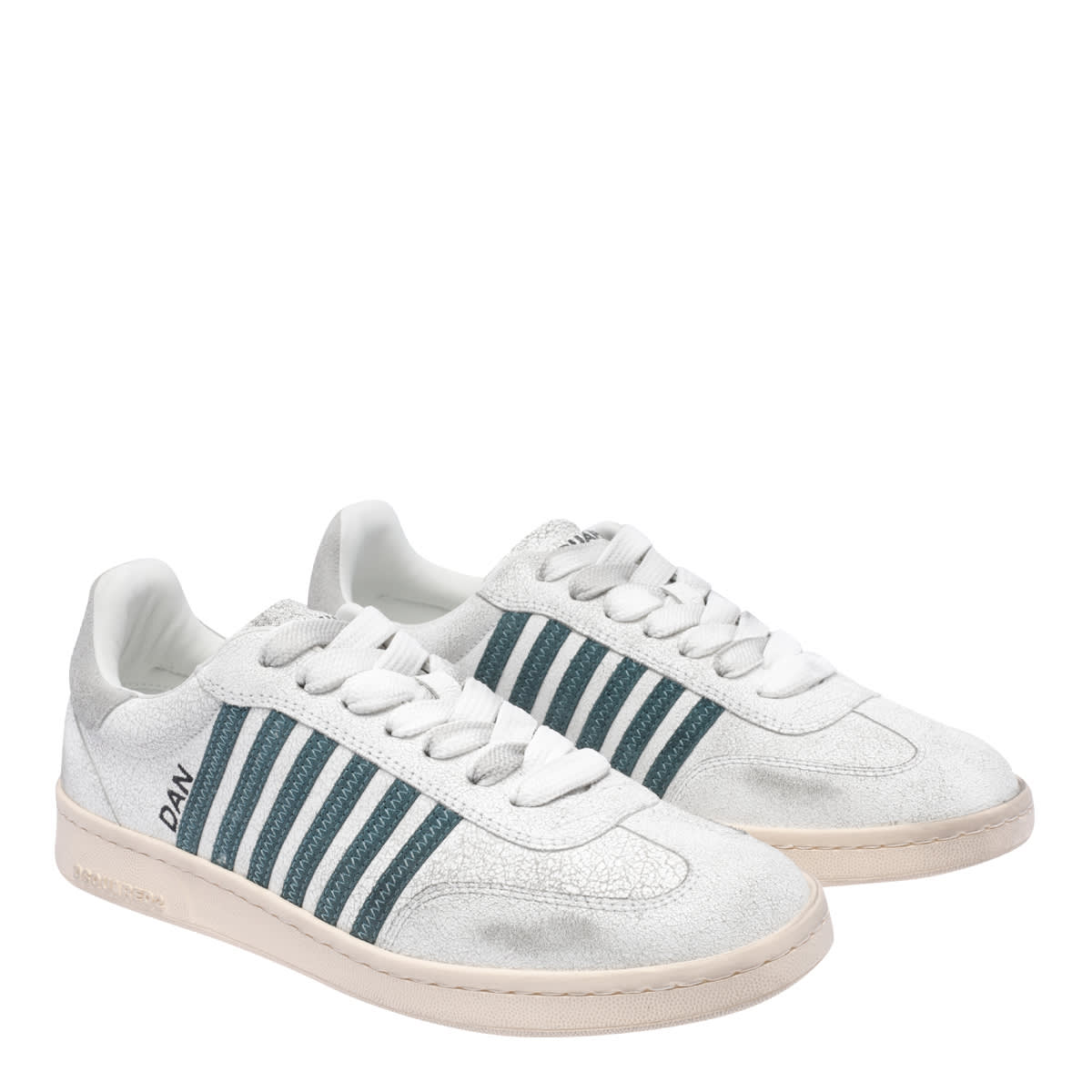 Shop Dsquared2 Boxer Sneakers In White