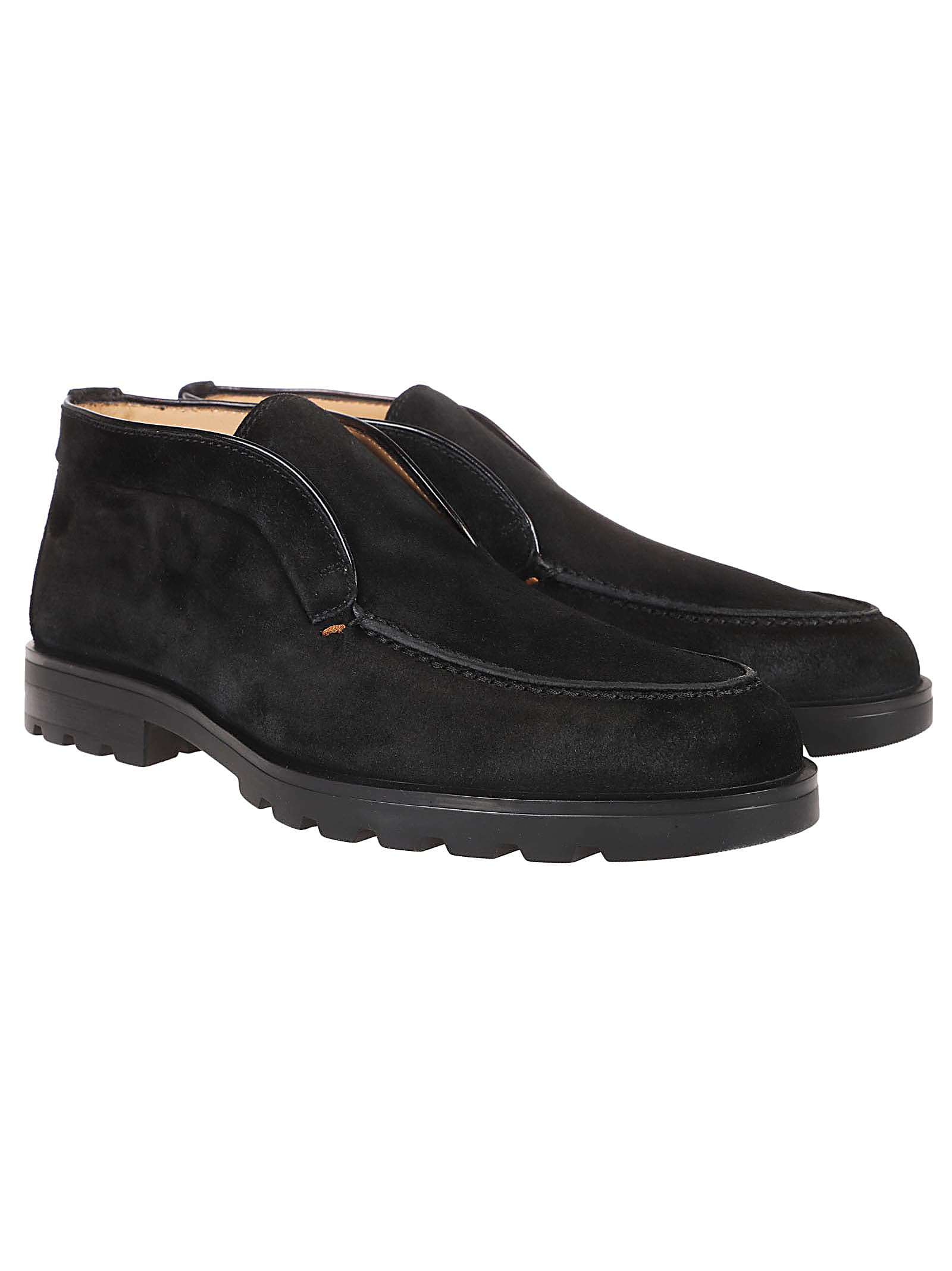 Shop Santoni Rock Ow Slip-on Loafers In Black