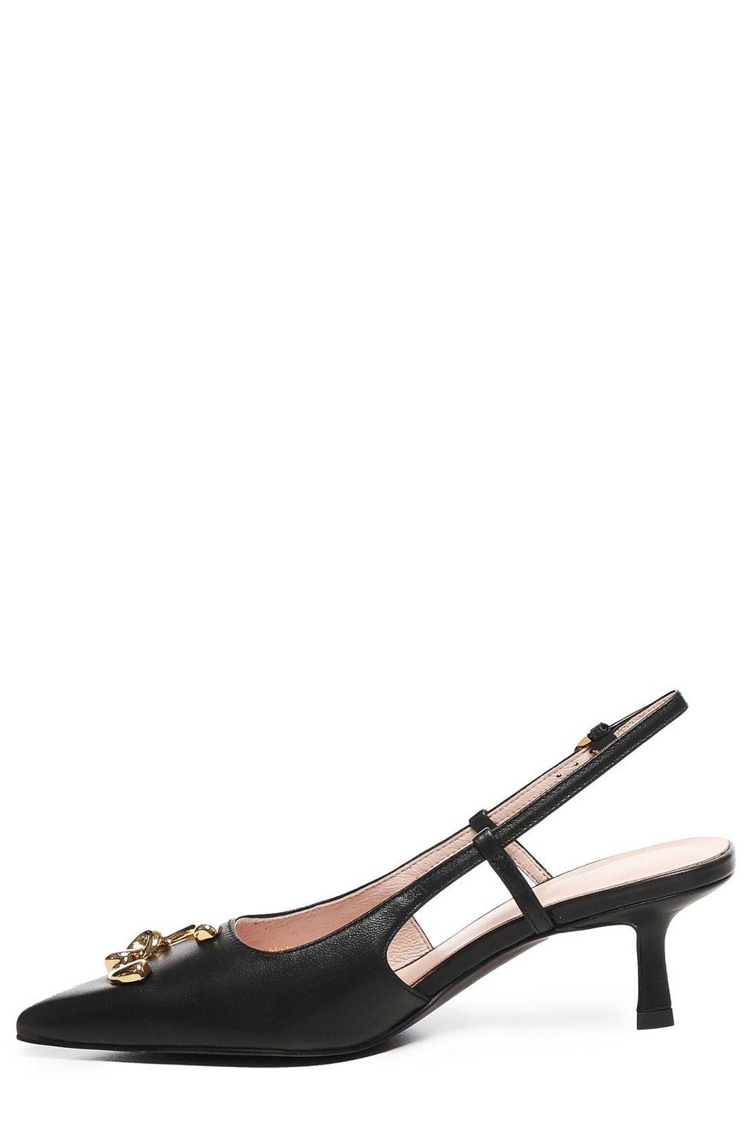Coccinelle 65mm C-me Logo Sling Back Heeled Pumps