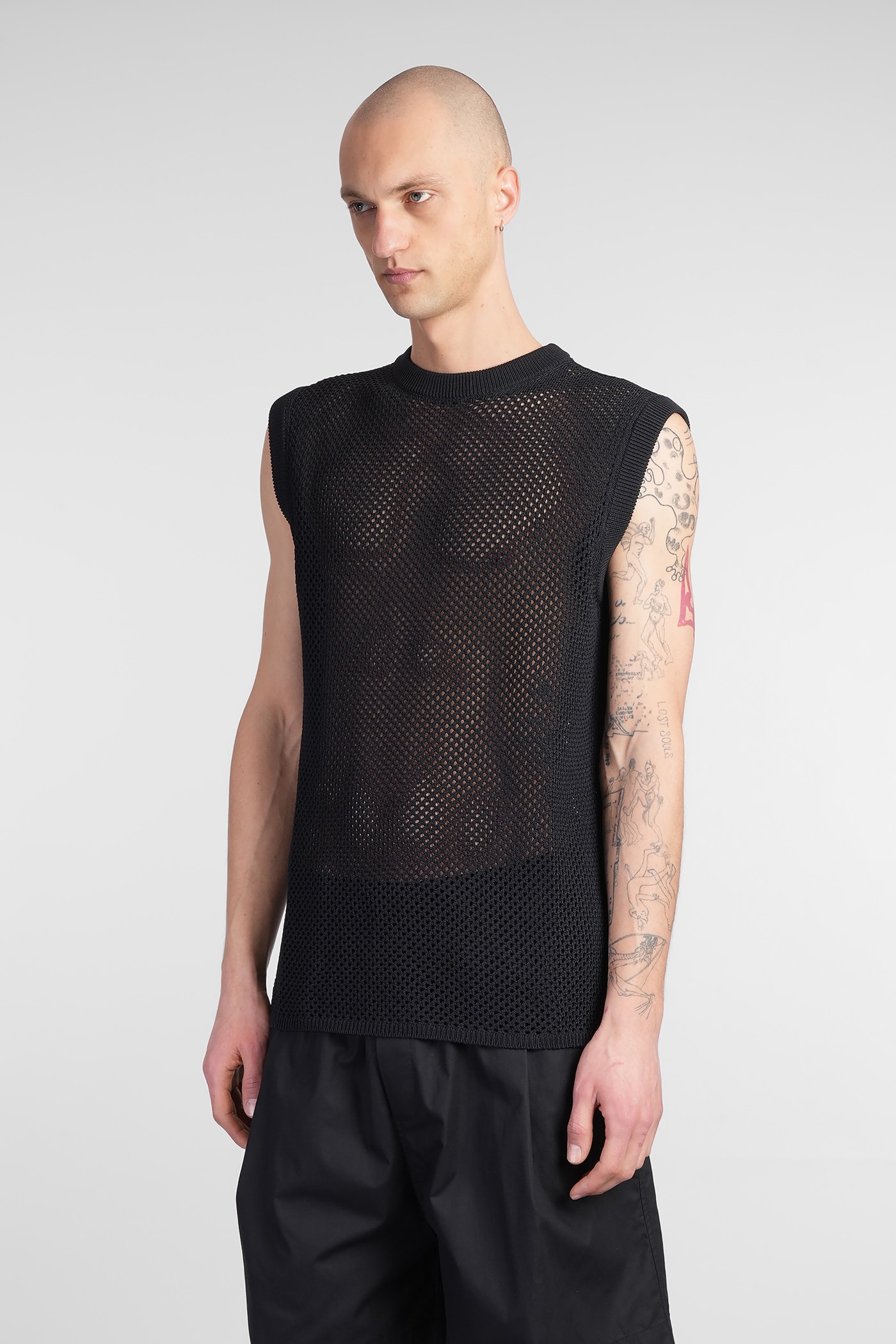 Shop Laneus Vest In Black Viscose
