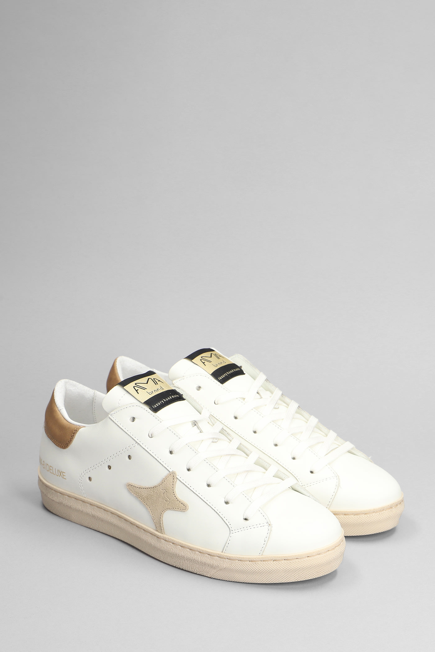 Shop Ama Brand Sneakers In White Leather