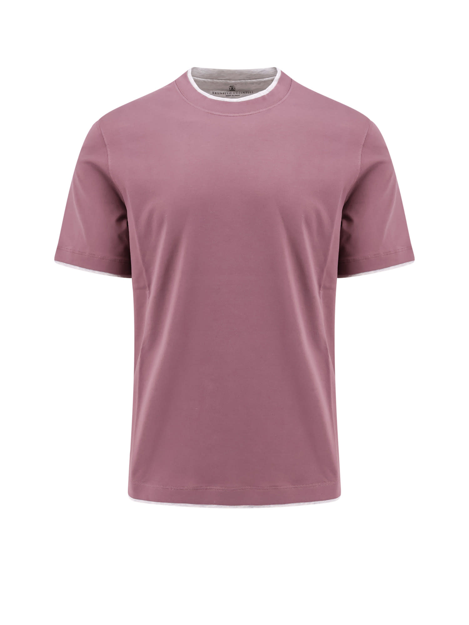 Shop Brunello Cucinelli T-shirt In Purple