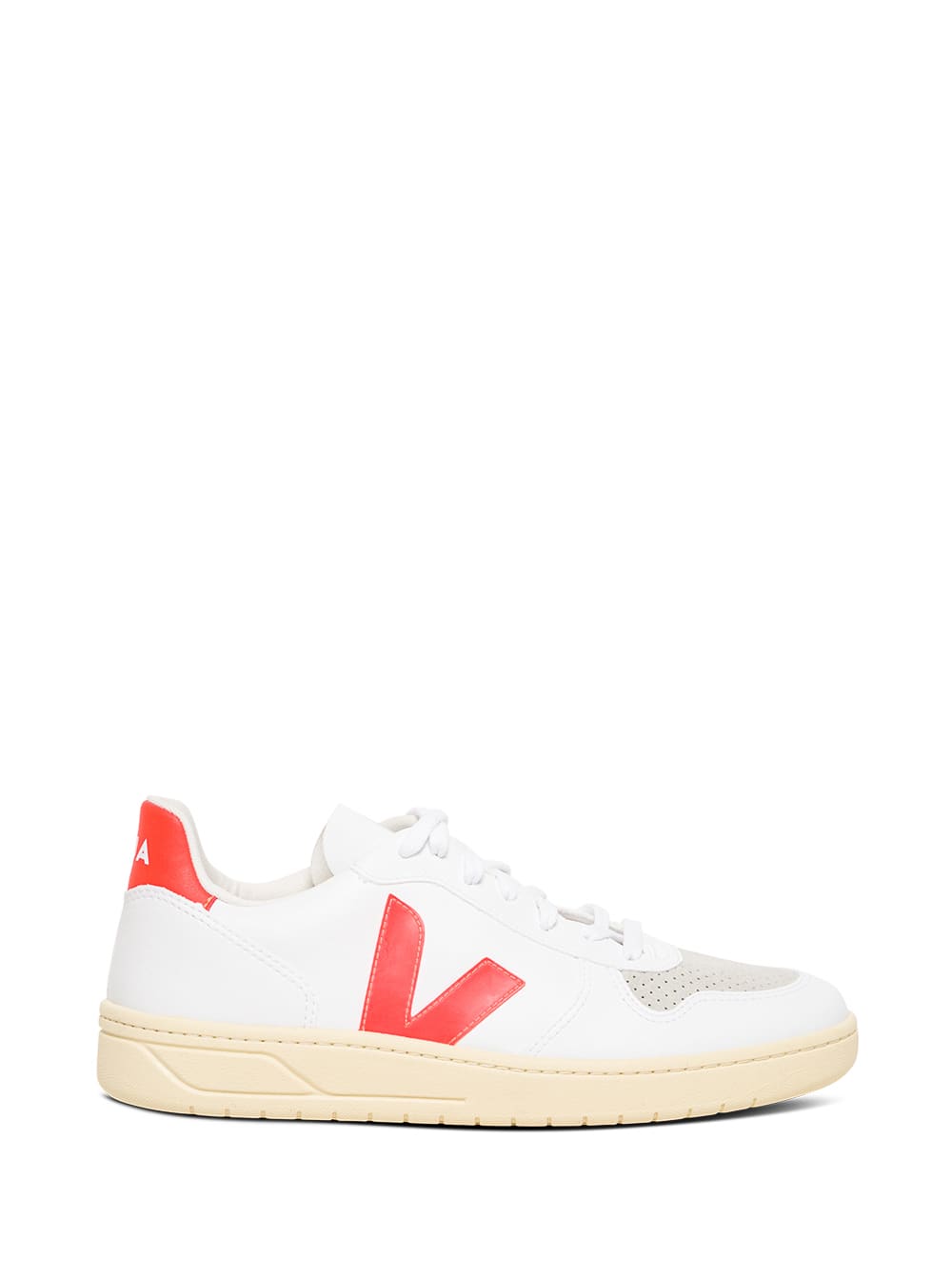 Veja White Vegan Leather Sneakers With Logo