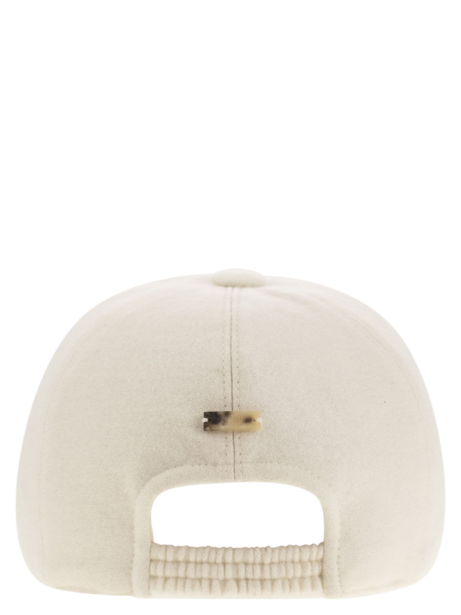 Shop Fedeli Cashmere Baseball Cap In White