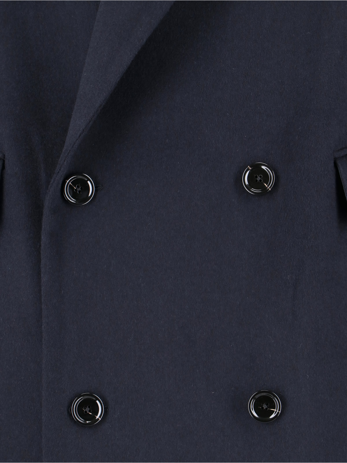 Lardini Buttoned Longline Jacket Notched Lapel In Blue