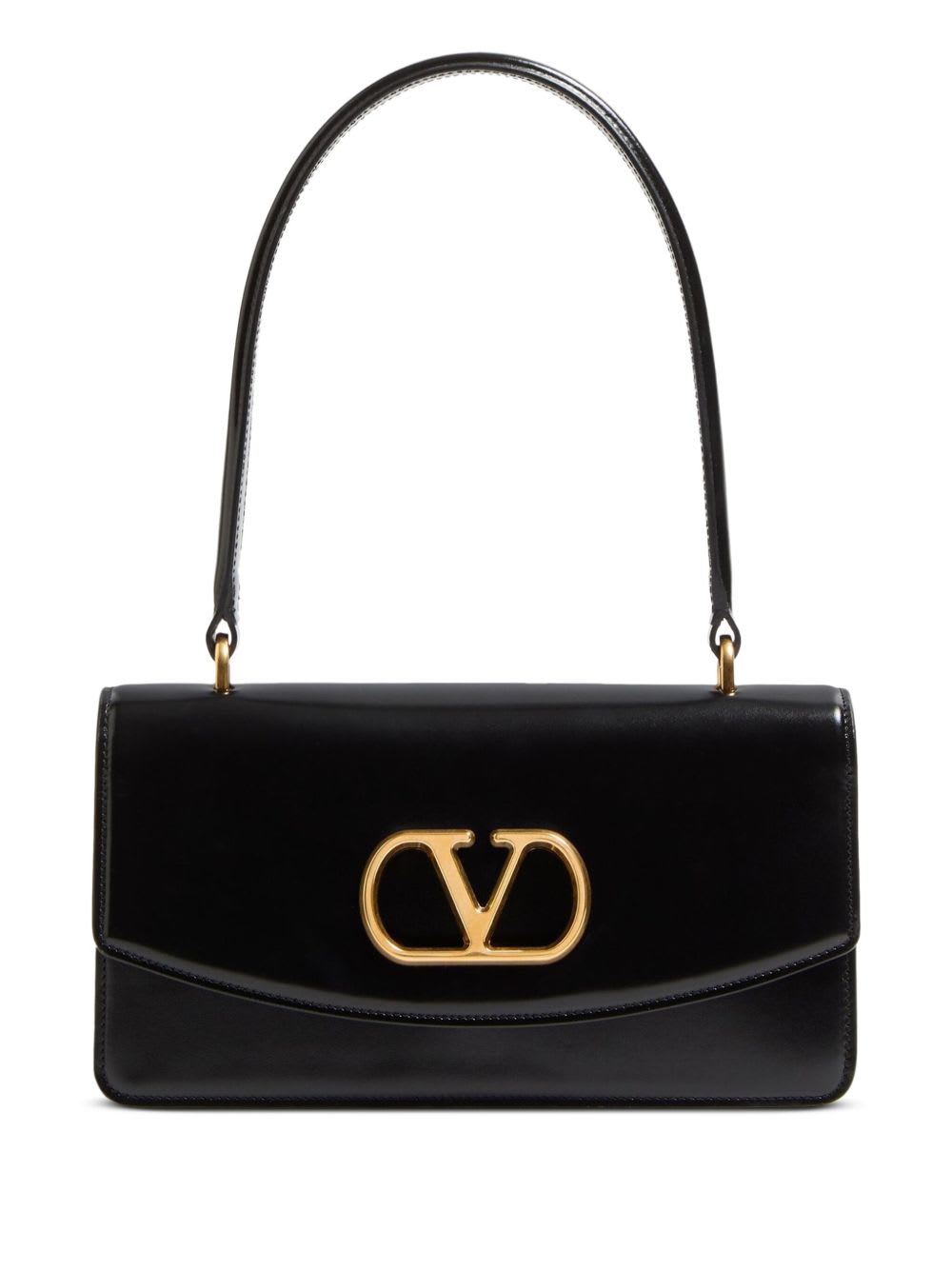 Valentino Vain Bag With Handle In Leather In Black