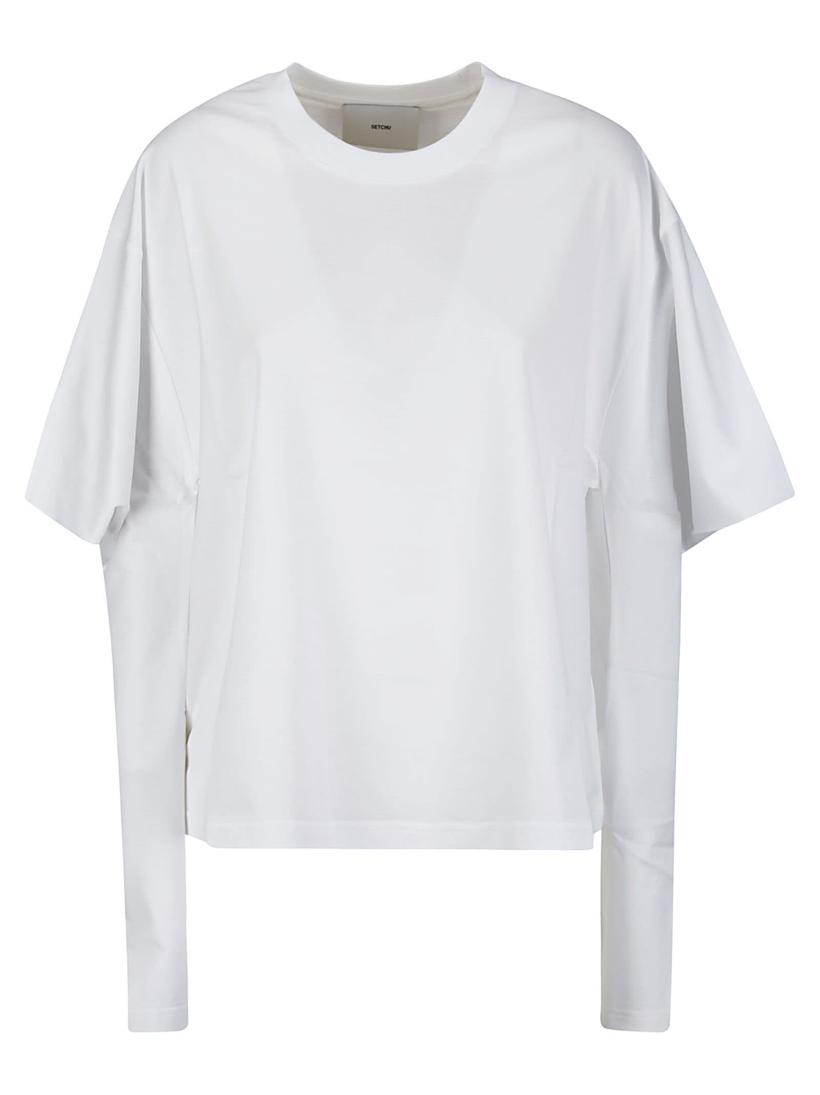 Shop Setchu Origami Jersey Top In White
