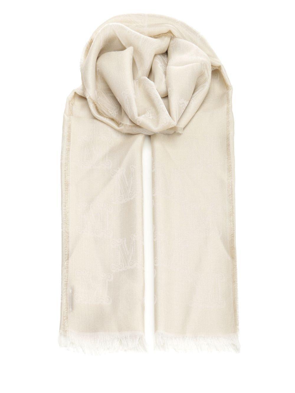 Monogram Jacquard Frayed Edge Scarf