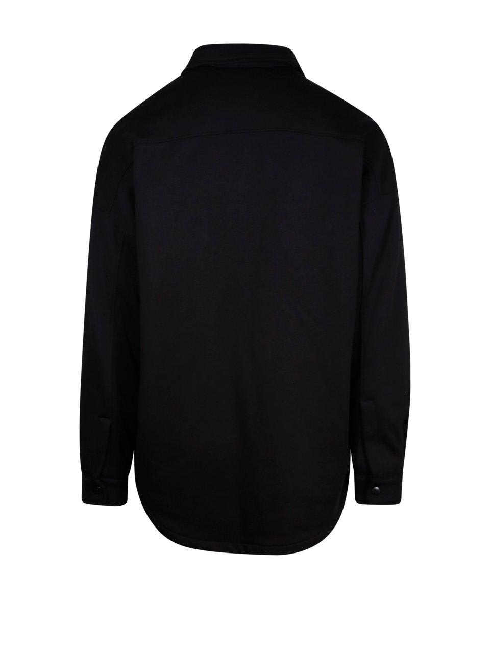 Shop Valentino Logo Patch Buttoned Shirt In Black