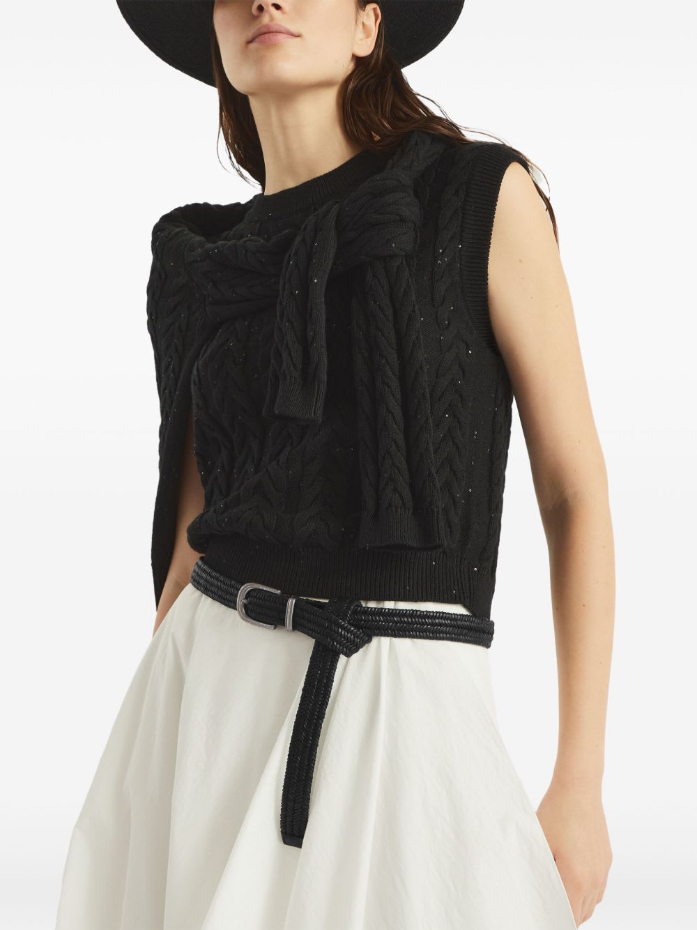 Brunello Cucinelli Leather Belt In Black