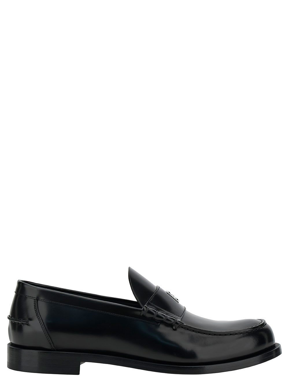 Shop Givenchy Black Loafers With 4g Detail In Leather Man