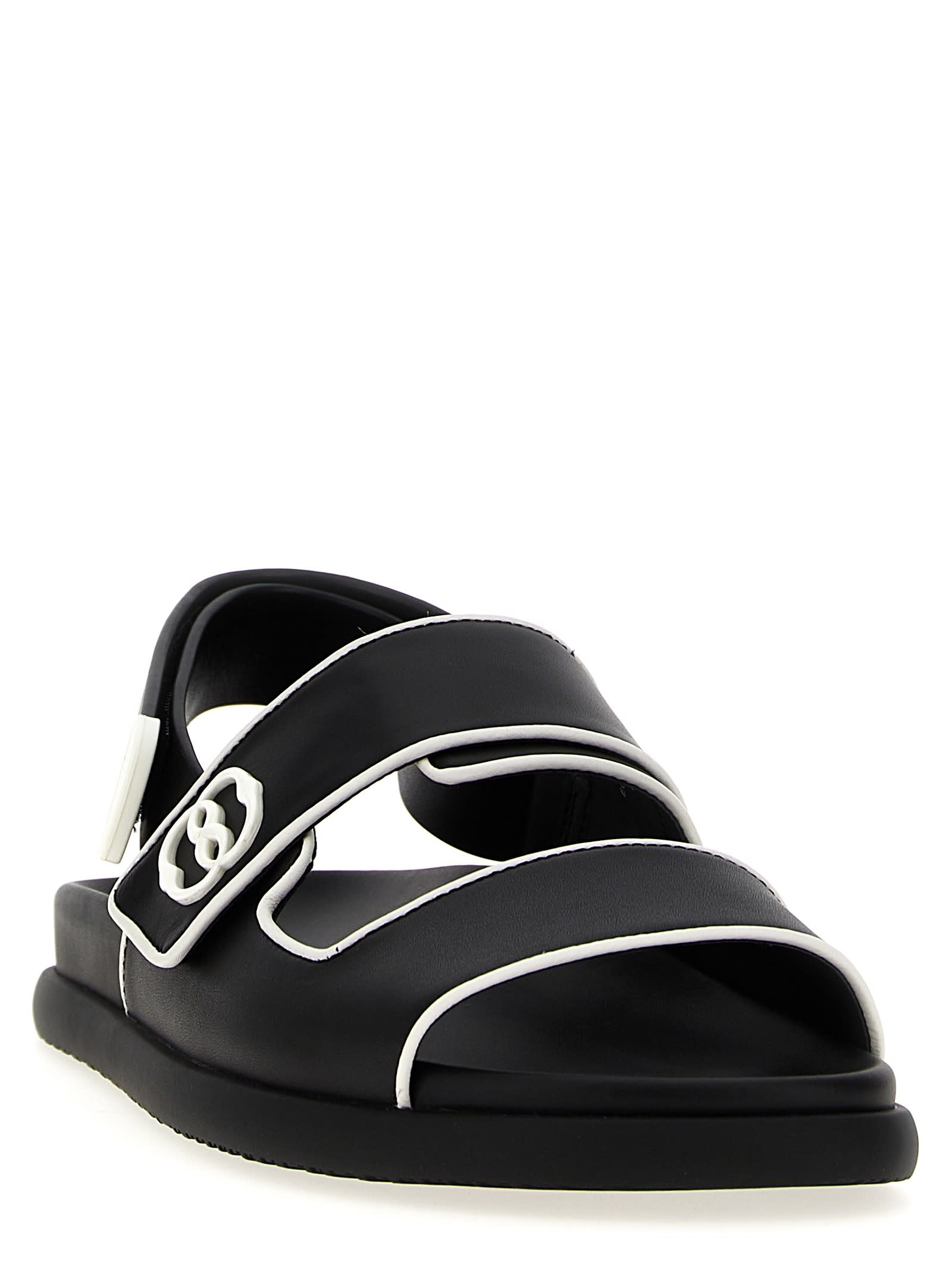 Shop Bally Nyla Sandals In White/black