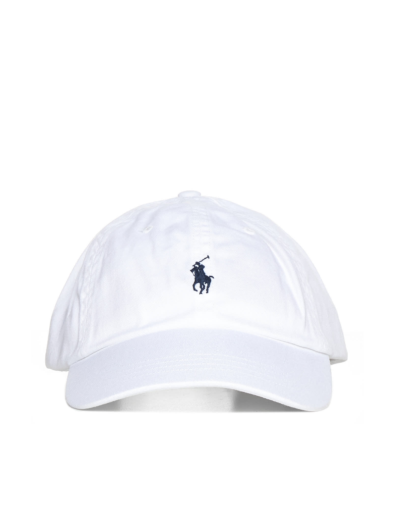 Shop Polo Ralph Lauren Hat In White Newport Navy